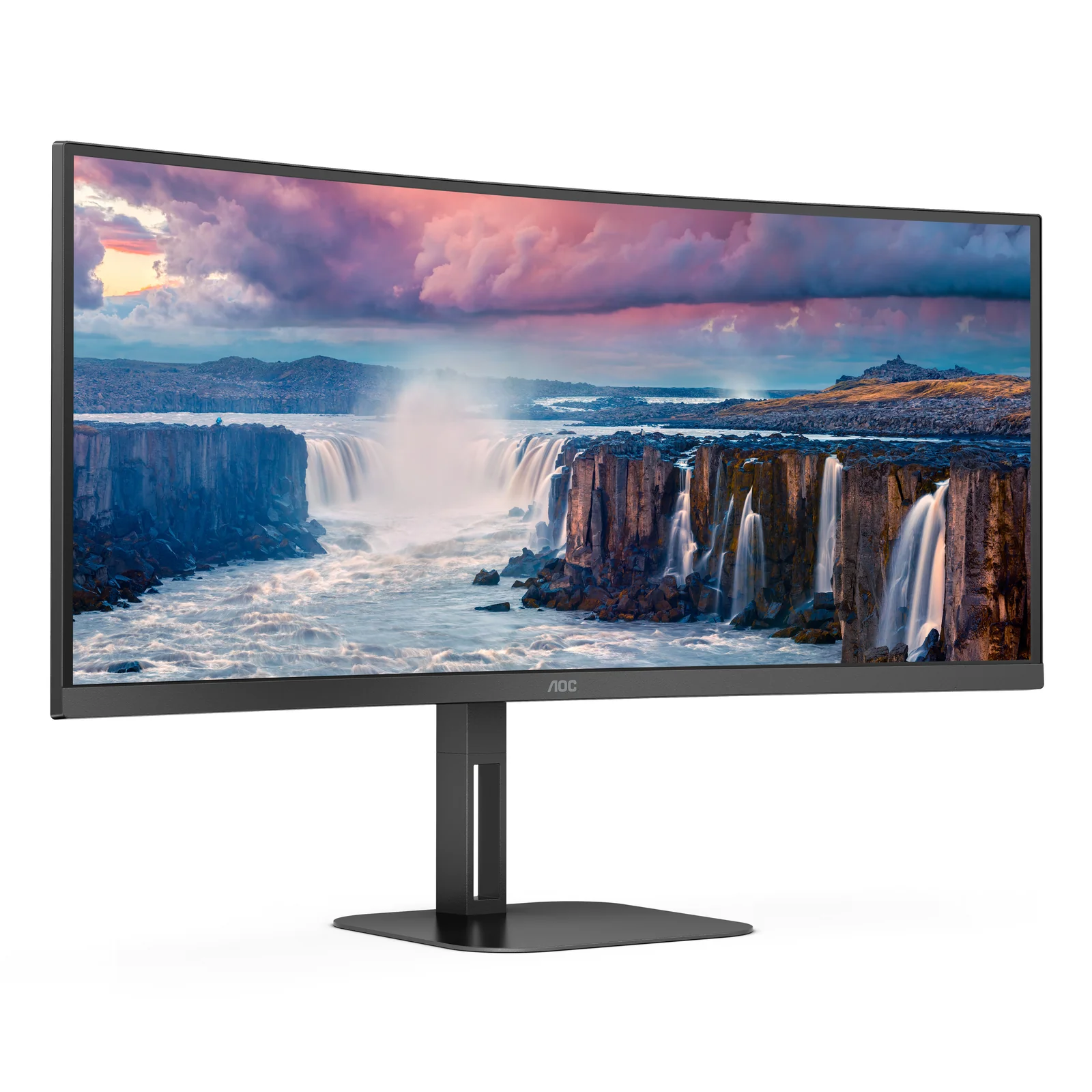 AOC V5 CU34V5C/BK écran plat de PC 86,4 cm (34") 3440 x 1440 pixels Wide Quad HD LED Noir