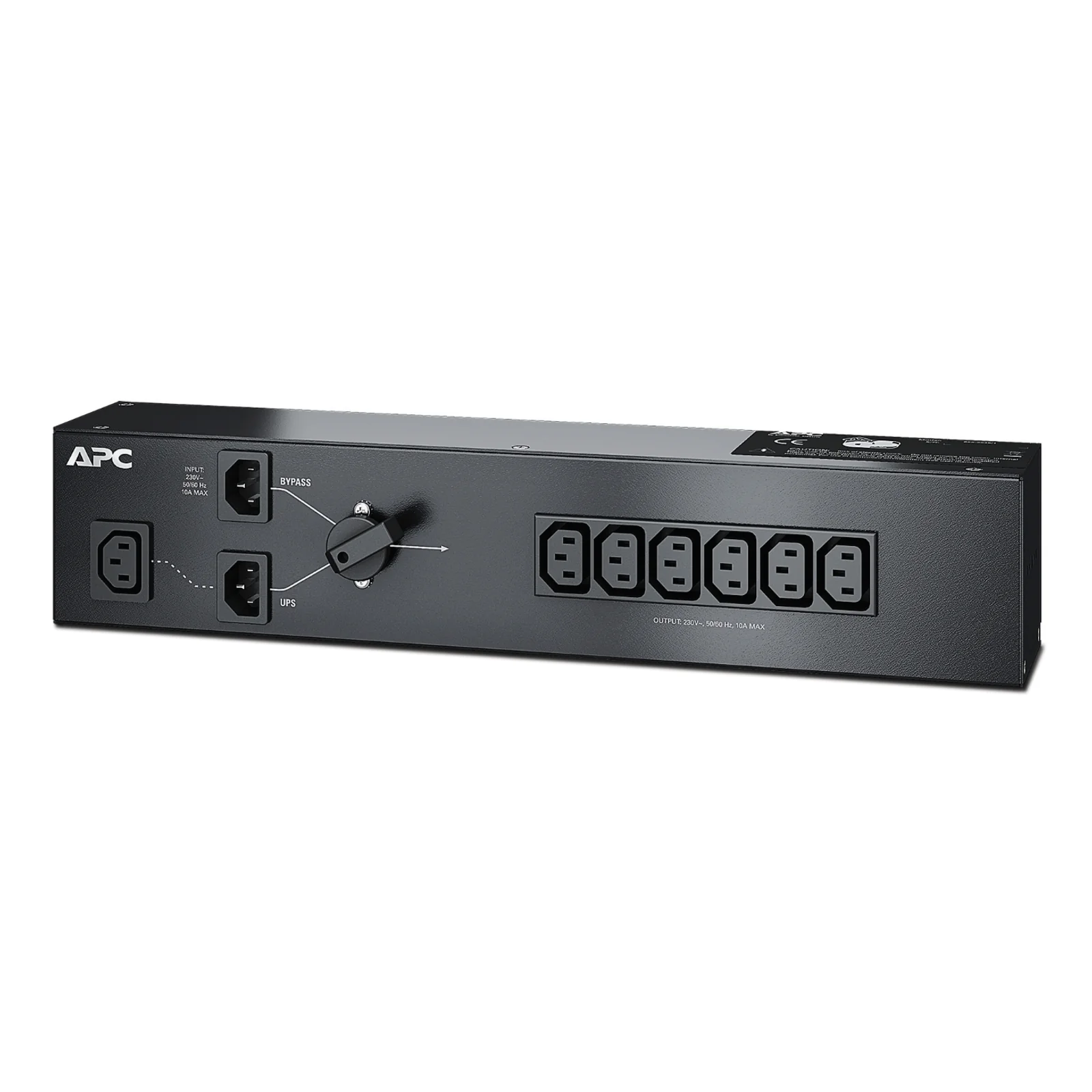 , Bypass panel 230V 10A BBM IEC C14 input (6) IEC C13 output