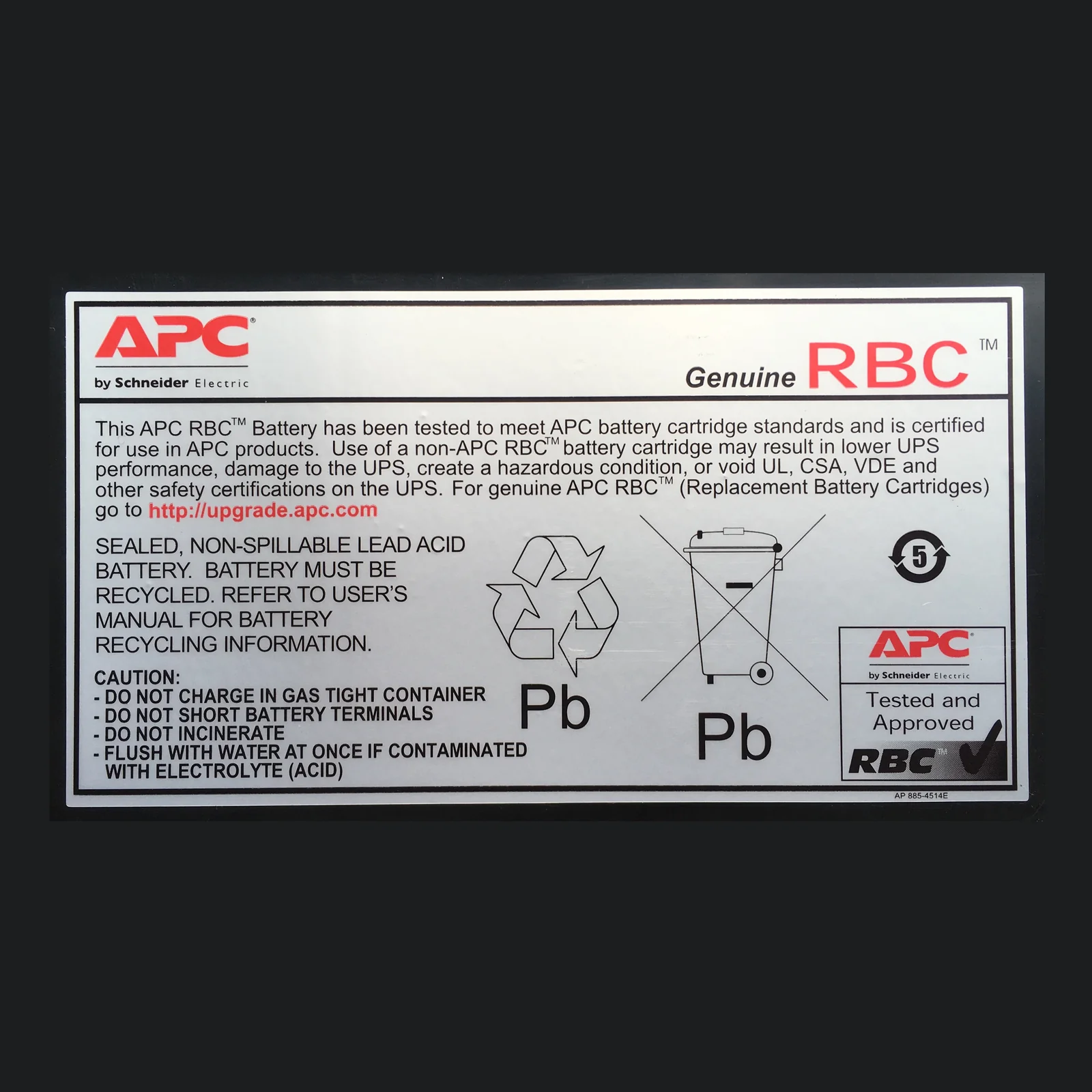 APC Cartouche de batterie de rechange RBC34 (OEM)