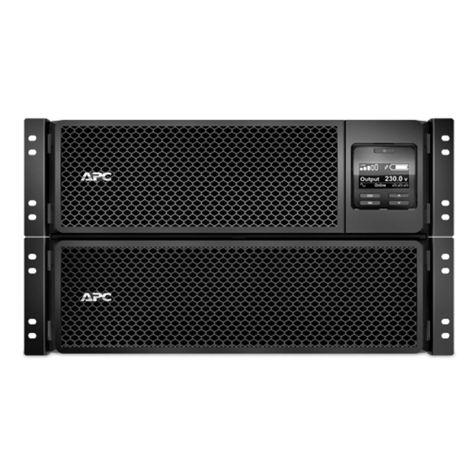 APC Smart-UPS On-Line SRT8KRMXLI - 8kW/VA, 6x C13 + 4x C19 + sortie monophasée câblée, montable en rack, NMC intégré