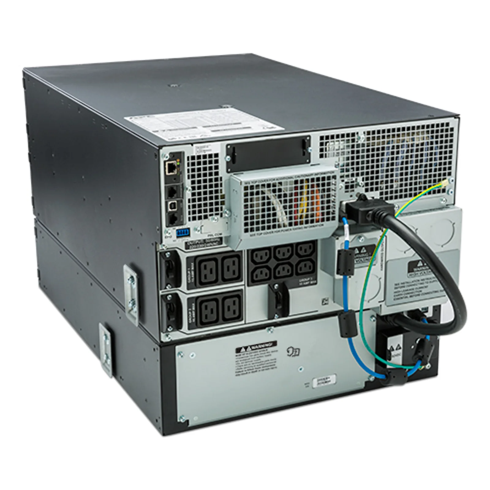 APC Smart-UPS On-Line SRT8KRMXLI - 8kW/VA, 6x C13 + 4x C19 + sortie monophasée câblée, montable en rack, NMC intégré