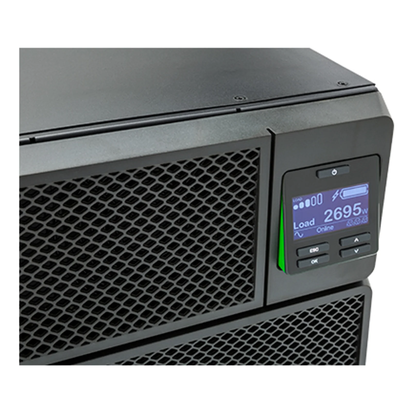APC Smart-UPS On-Line SRT8KRMXLI - 8kW/VA, 6x C13 + 4x C19 + sortie monophasée câblée, montable en rack, NMC intégré