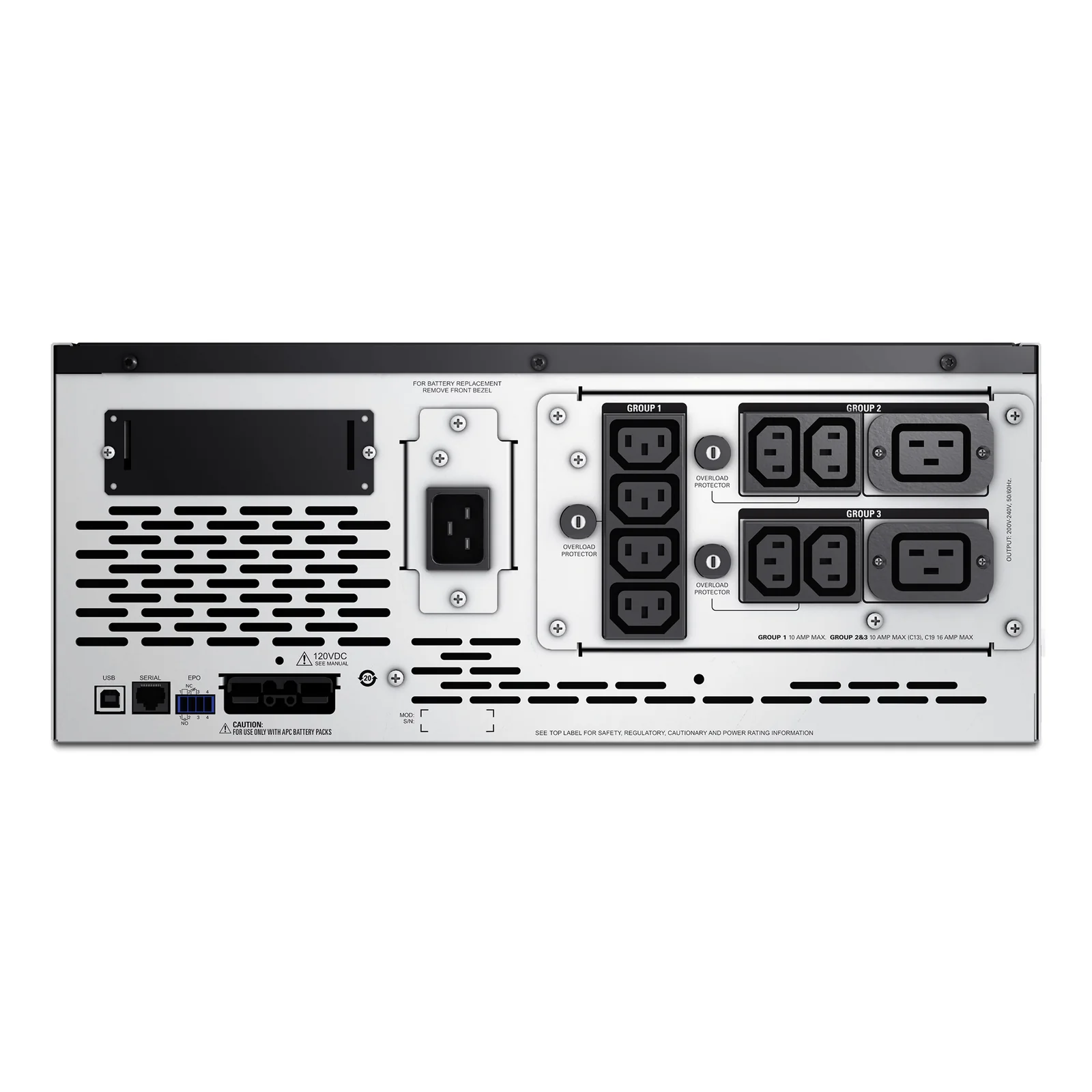 APC Smart-UPS X SMX3000HV - 3000VA, 8x C13 + 2x C19 sortie, USB, runtime extensible, profondeur limitée