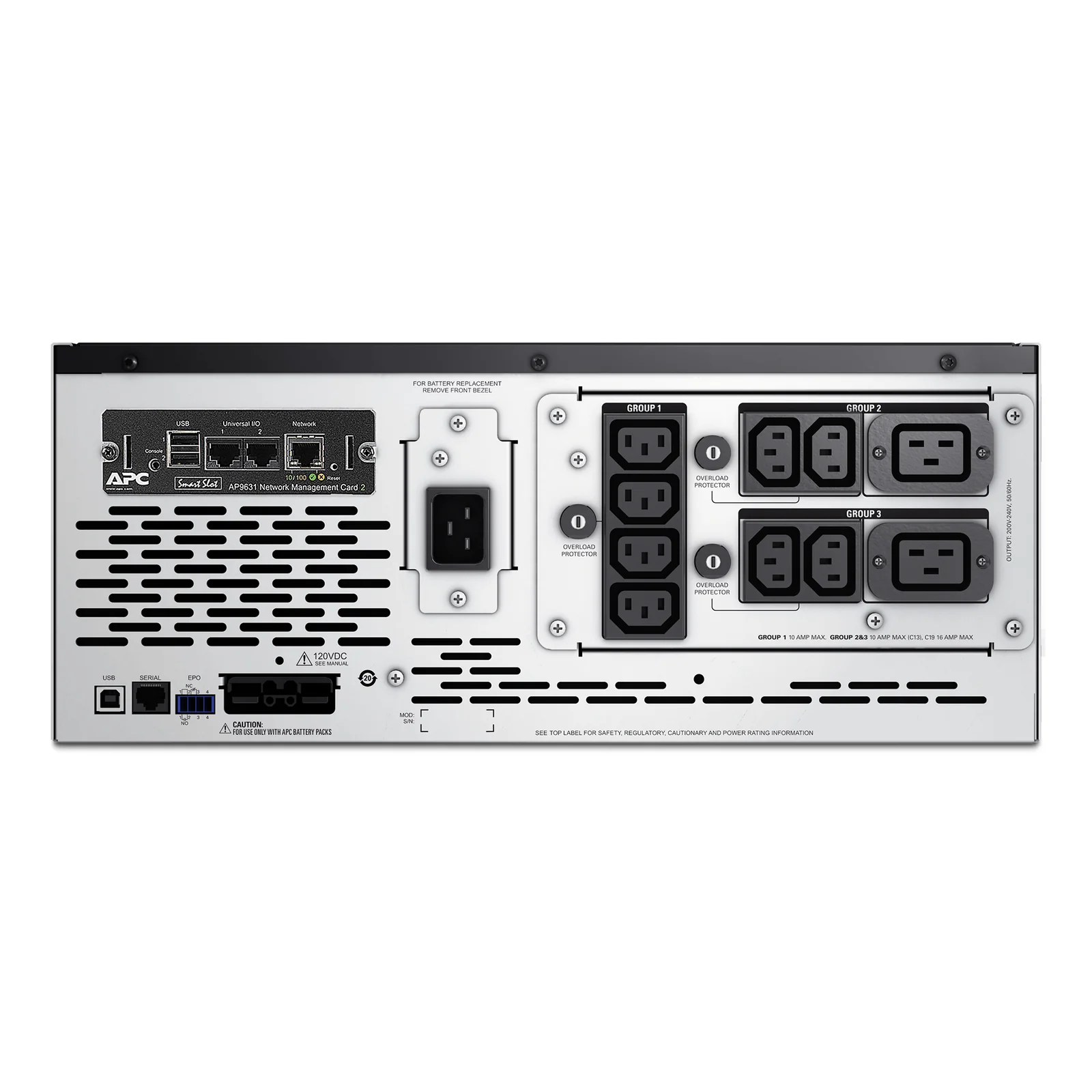 APC Smart-UPS X SMX3000HVNC - 3000VA, 8x C13 + 2x C19 sortie, USB, runtime extensible, profondeur limitée, NMC