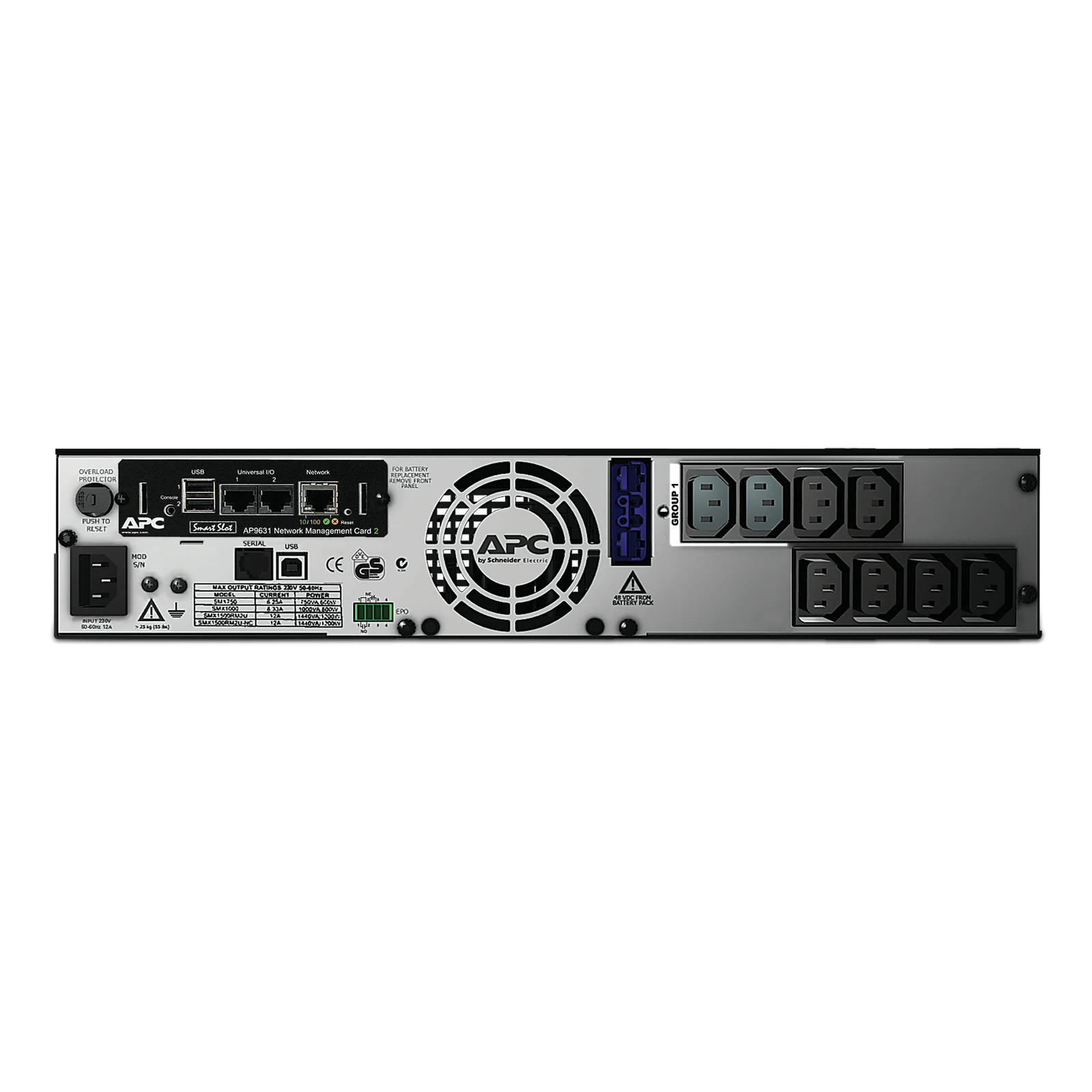 APC Smart-UPS X SMX750INC - 750VA, 8x C13 sortie, USB, runtime extensible, NMC