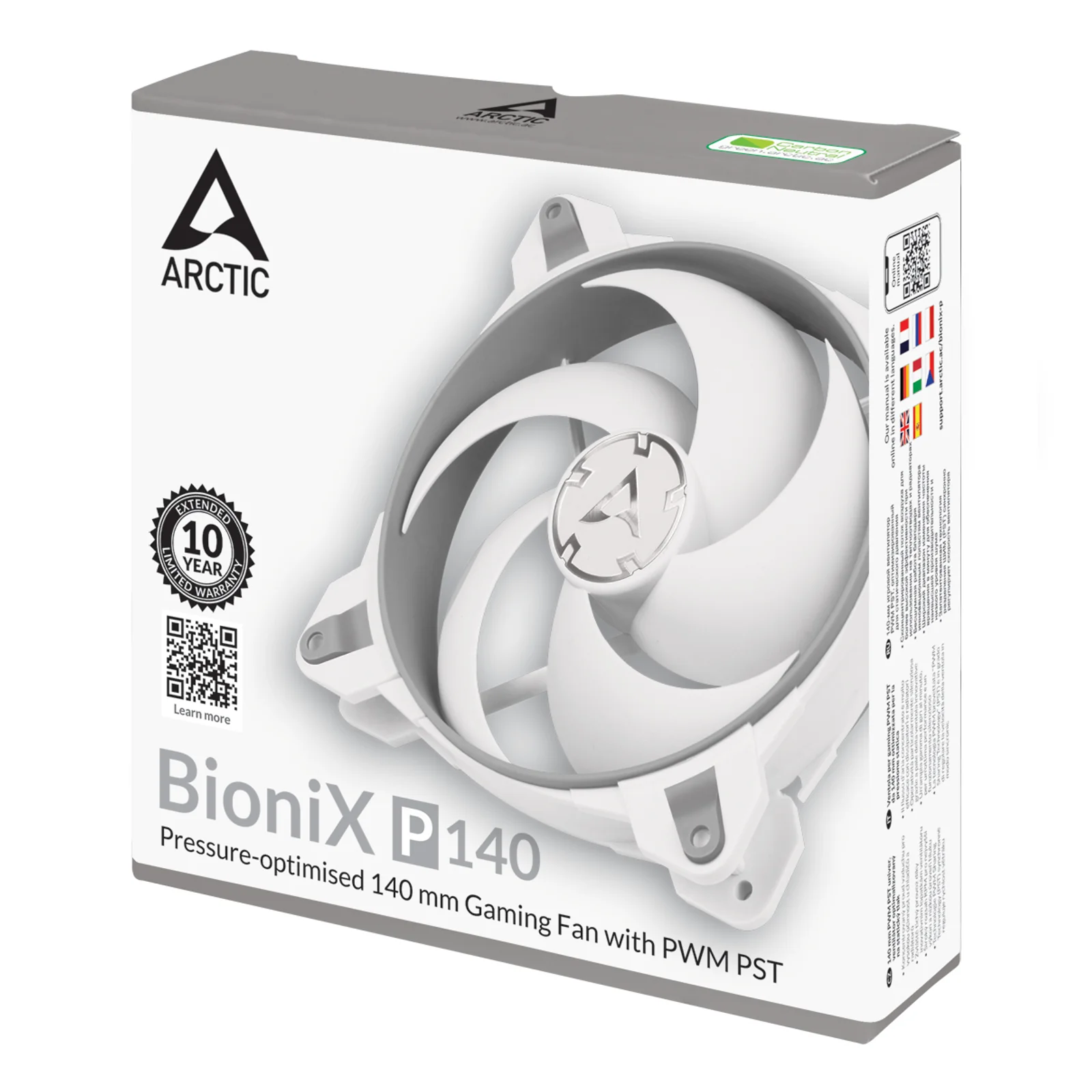 ARCTIC BioniX P140 Boitier PC Ventilateur 14 cm Gris, Blanc