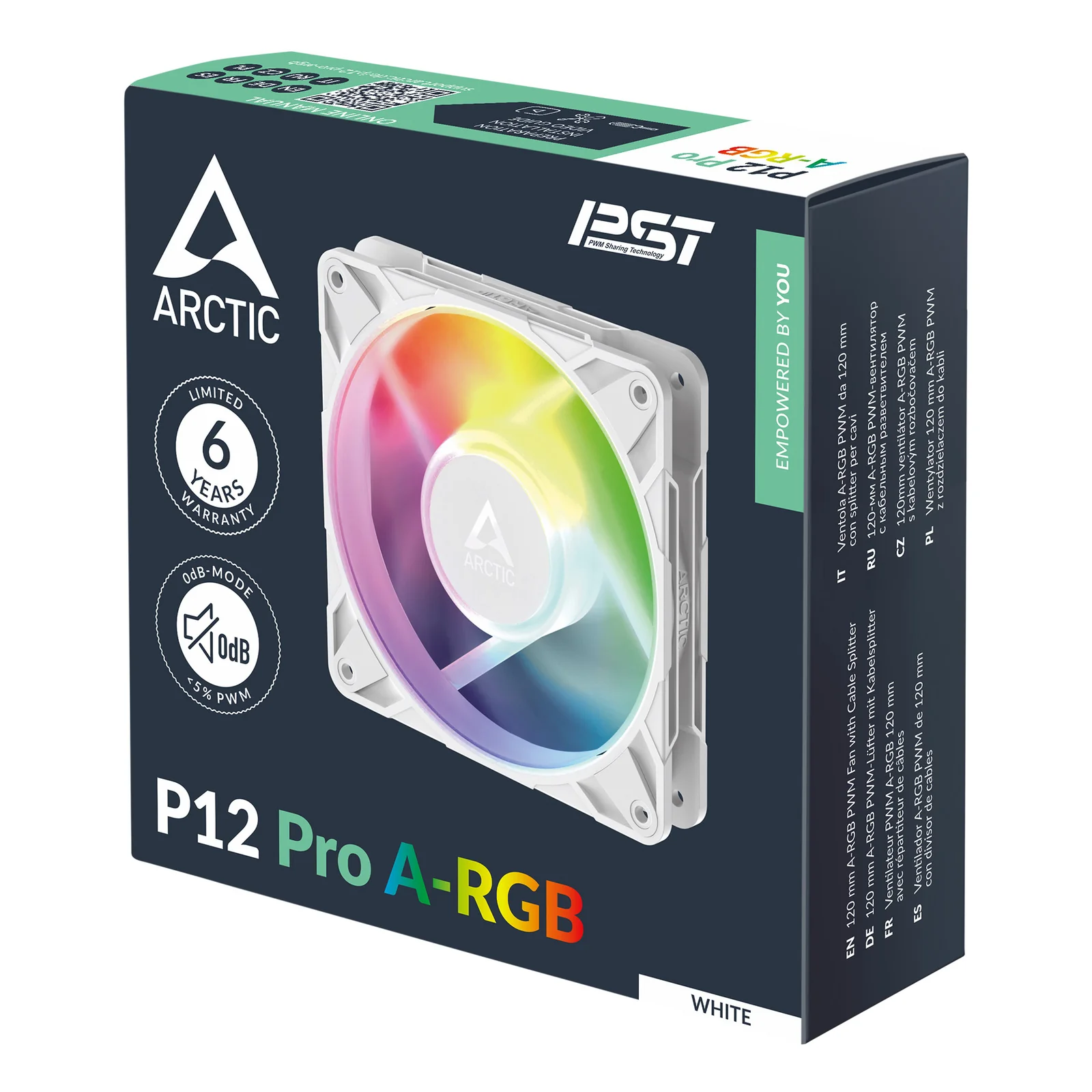ARCTIC Freezer P12 Pro A-RGB (White) Boitier PC Ventilateur 12 cm Blanc 3 pièce(s)