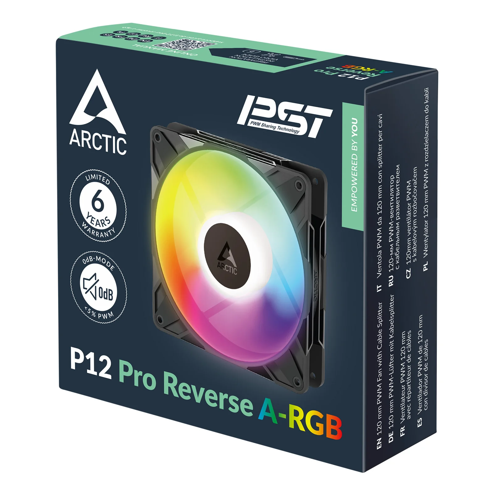 ARCTIC Freezer P12 Pro Reverse A-RGB Boitier PC Ventilateur 12 cm Noir 1 pièce(s)