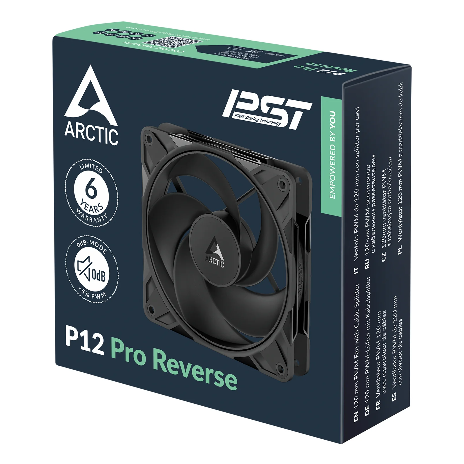 ARCTIC Freezer P12 Pro Reverse Boitier PC Ventilateur 12 cm Noir 1 pièce(s)