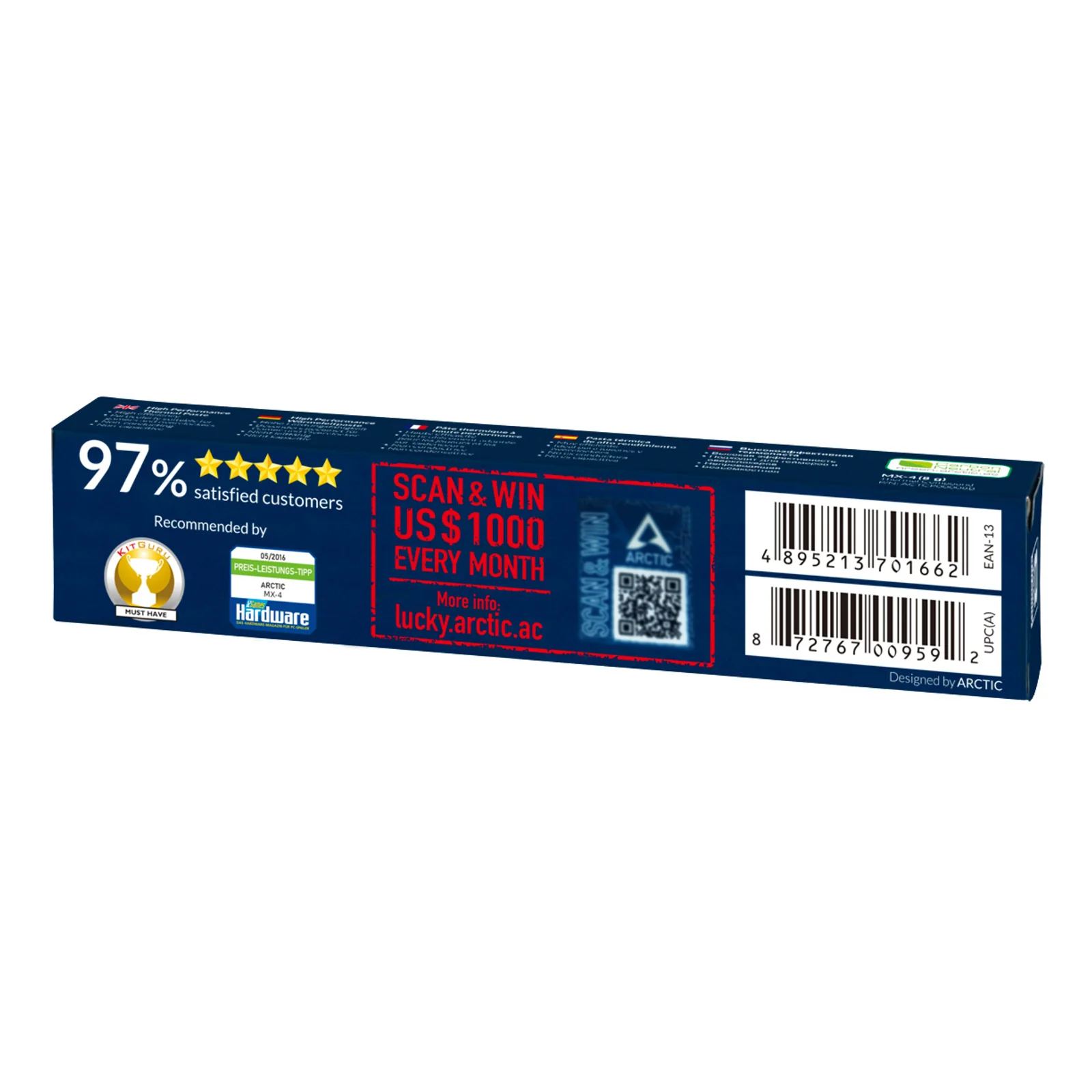 ARCTIC MX-4 combiné de dissipateurs thermiques Pâte thermique 8,5 W/m·K 8 g