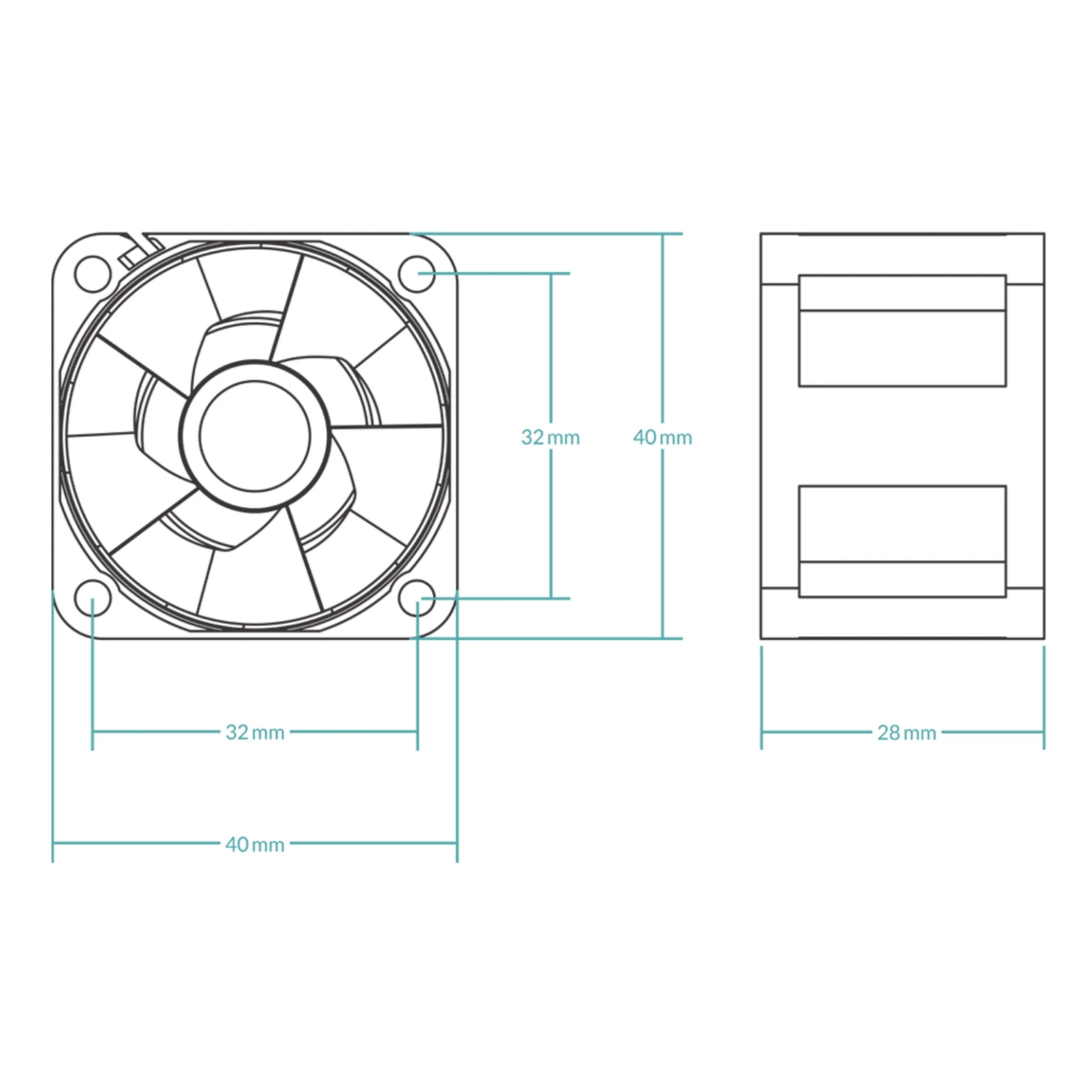 ARCTIC S4028-6K Boitier PC Ventilateur 4 cm Noir 5 pièce(s)