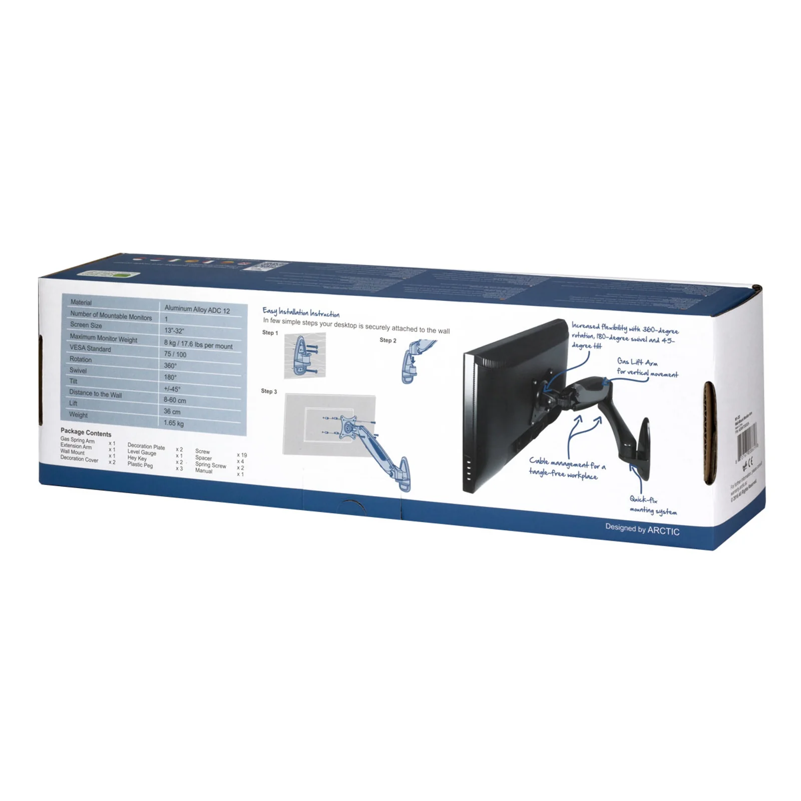 ARCTIC W1-3D 81,3 cm (32") Mur Noir