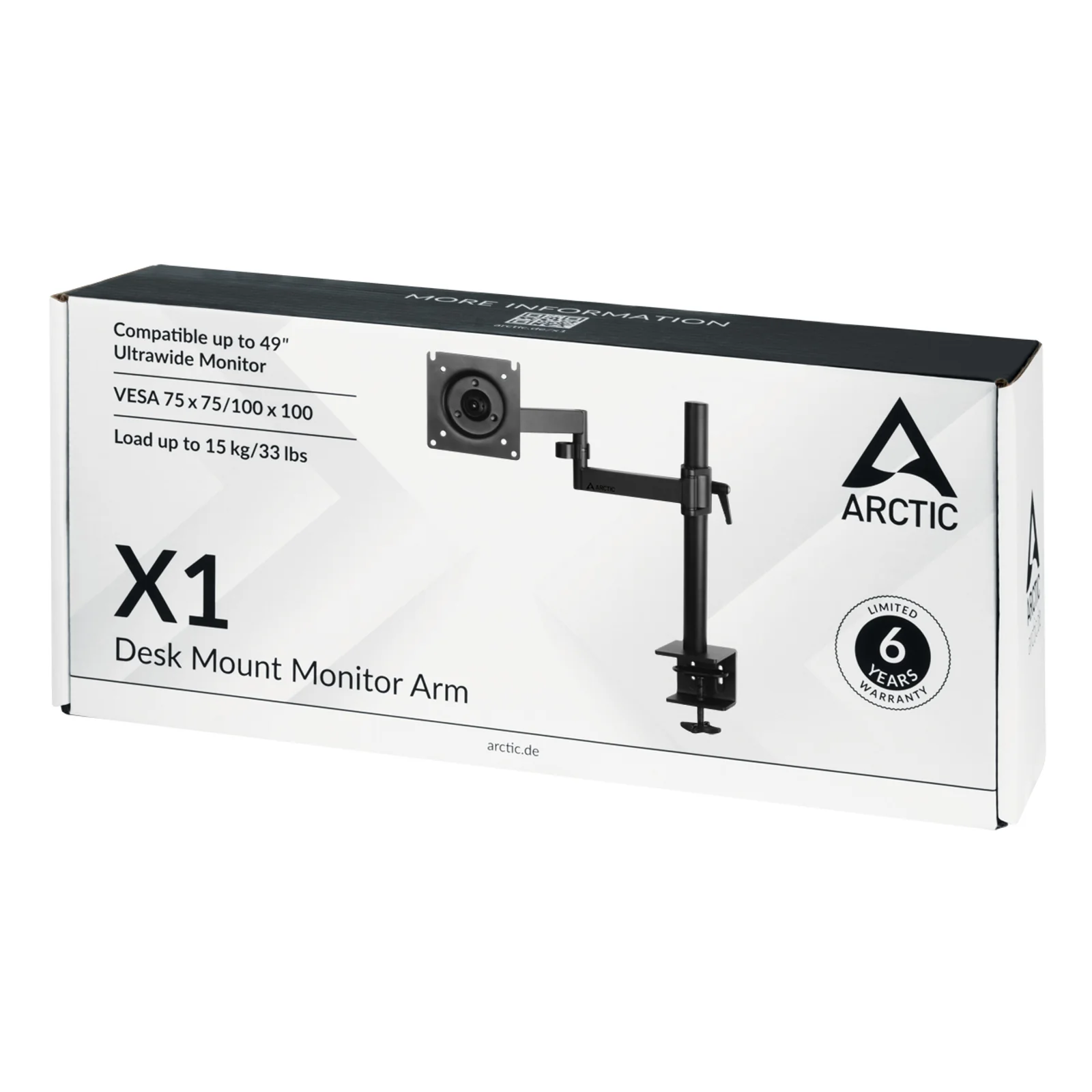 ARCTIC X1 109,2 cm (43") Bureau Noir