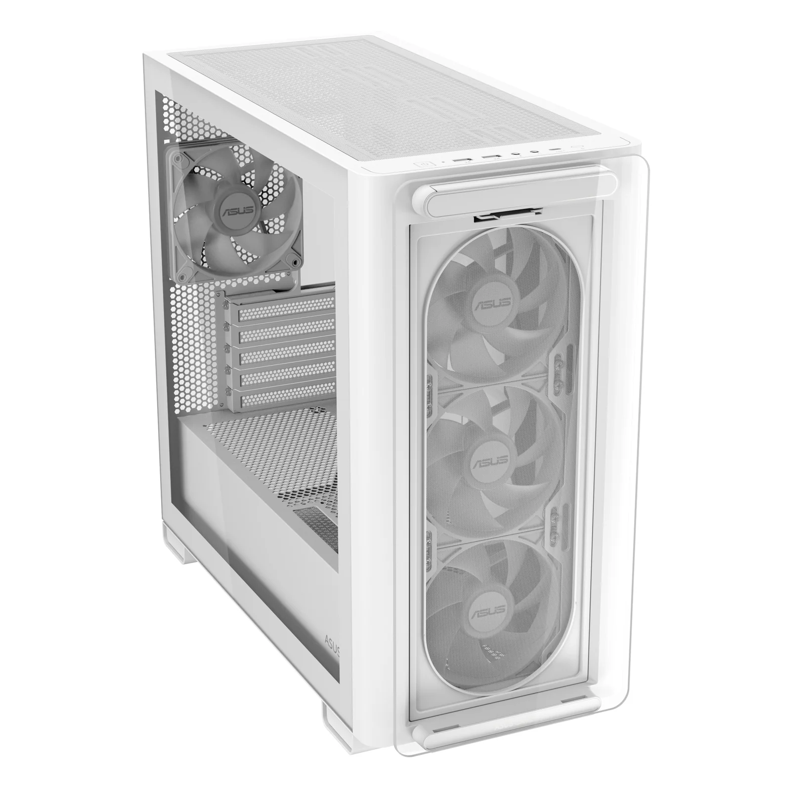 ASUS A23 PLUS TG ARGB WHITE Micro Tower Blanc
