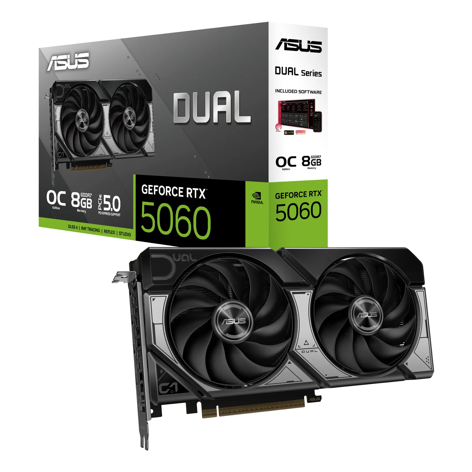 ASUS Dual -RTX5060-O8G NVIDIA GeForce RTX 5060 8 Go GDDR7