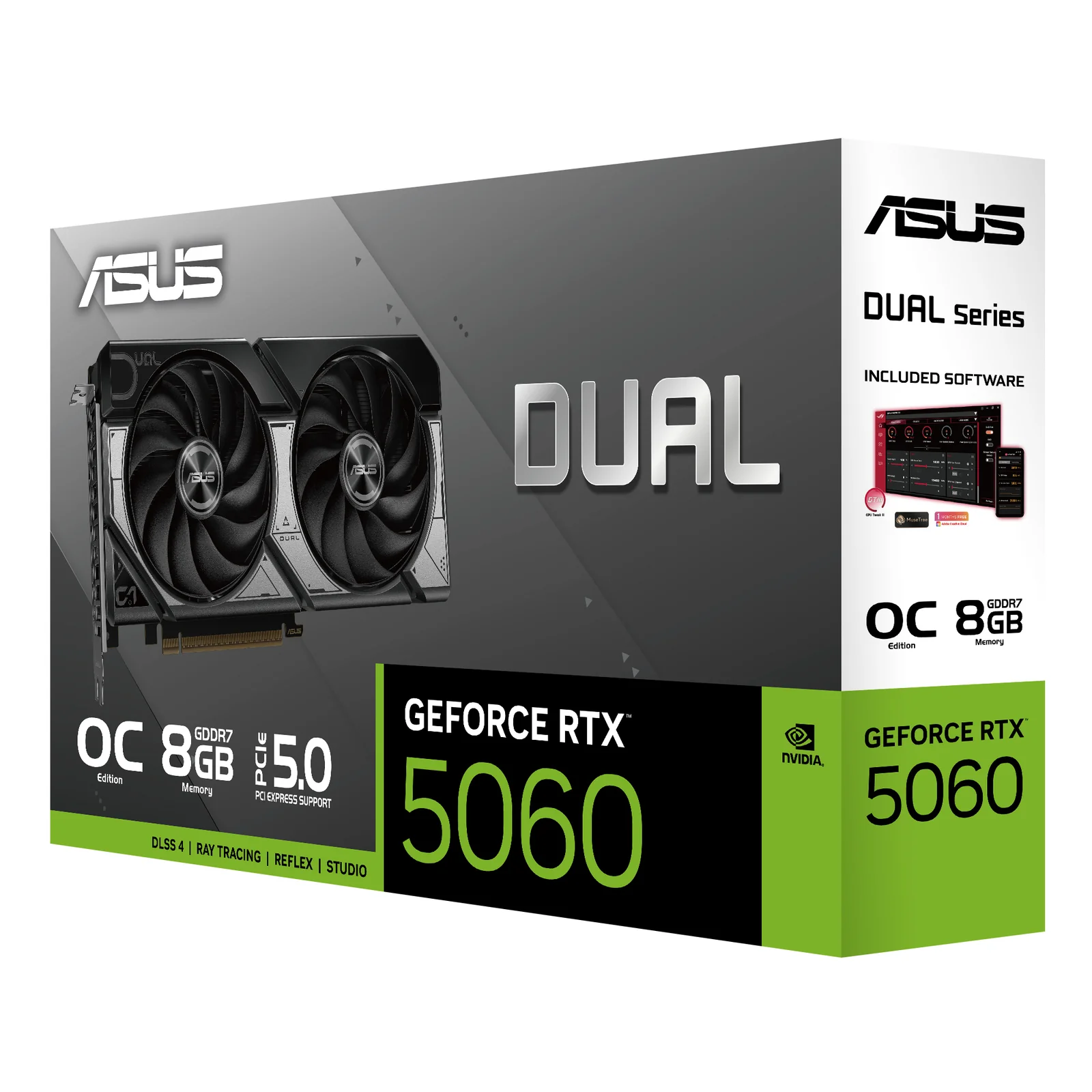 ASUS Dual -RTX5060-O8G NVIDIA GeForce RTX 5060 8 Go GDDR7