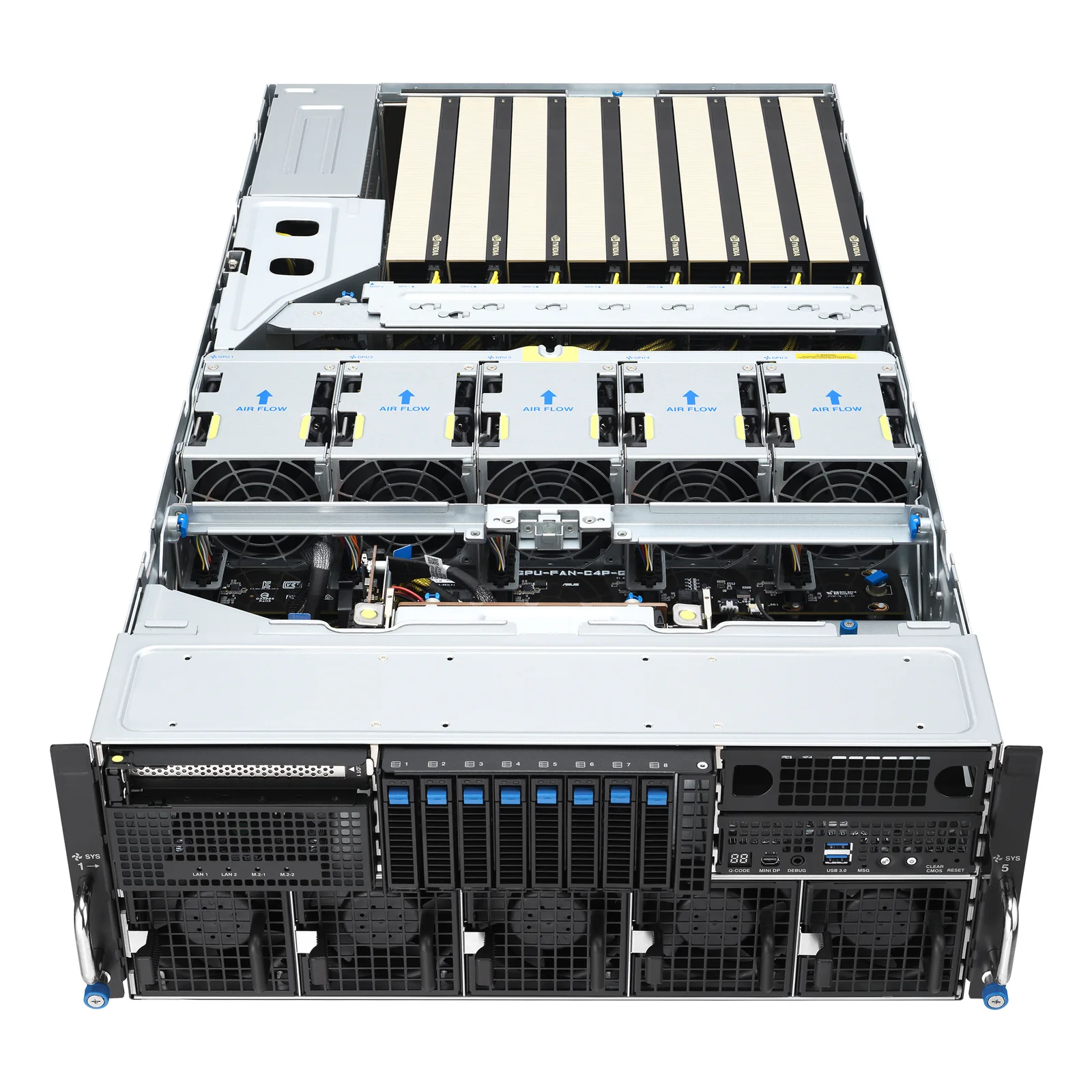 ASUS ESC8000A-E13 LGA 6096 Rack (4 U) Argent