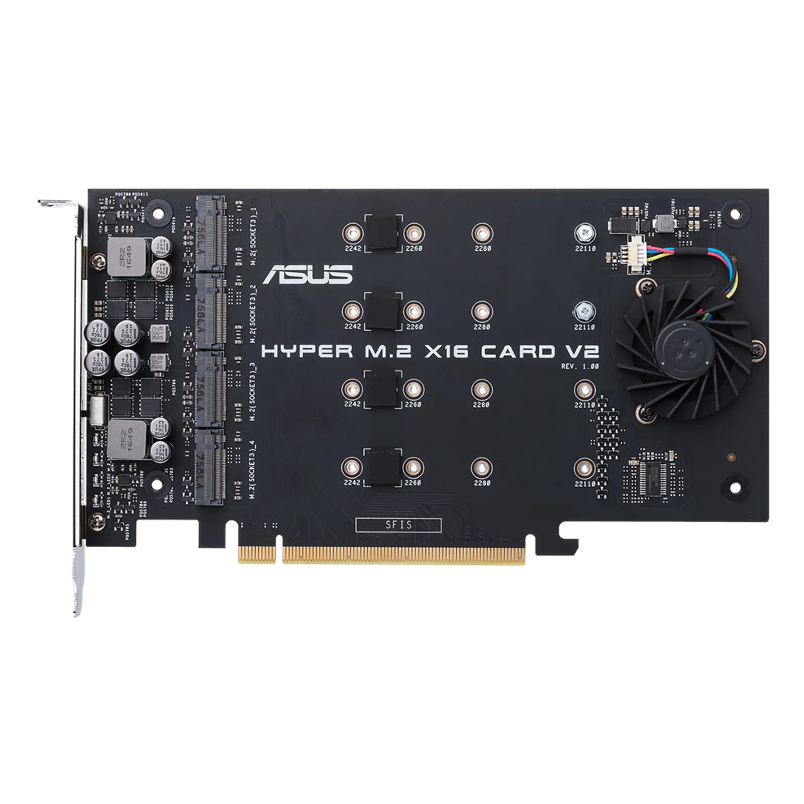 ASUS HYPER M.2 X16 CARD V2 carte et adaptateur d'interfaces Interne