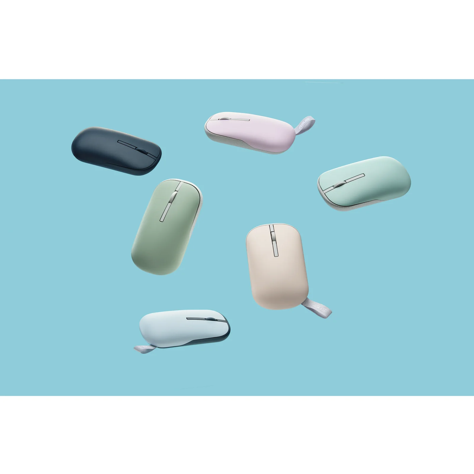 ASUS Marshmallow Mouse MD100 souris Bureau Ambidextre RF sans fil + Bluetooth Optique 1600 DPI