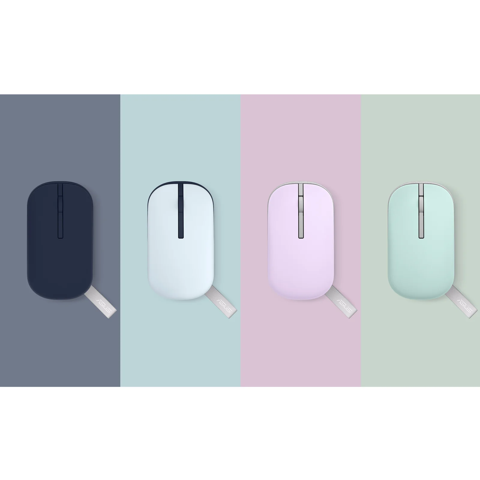 ASUS Marshmallow Mouse MD100 souris Bureau Ambidextre RF sans fil + Bluetooth Optique 1600 DPI