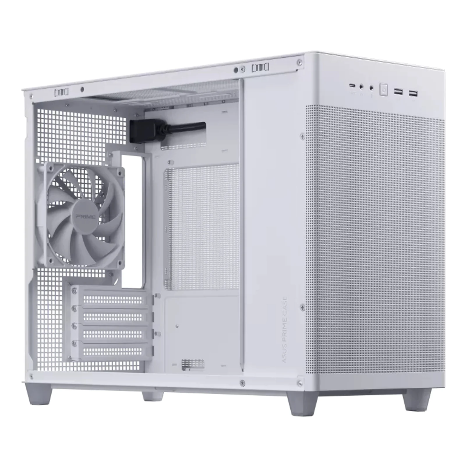 ASUS PRIME AP201 CASE TG WHITE Mini Tower Blanc