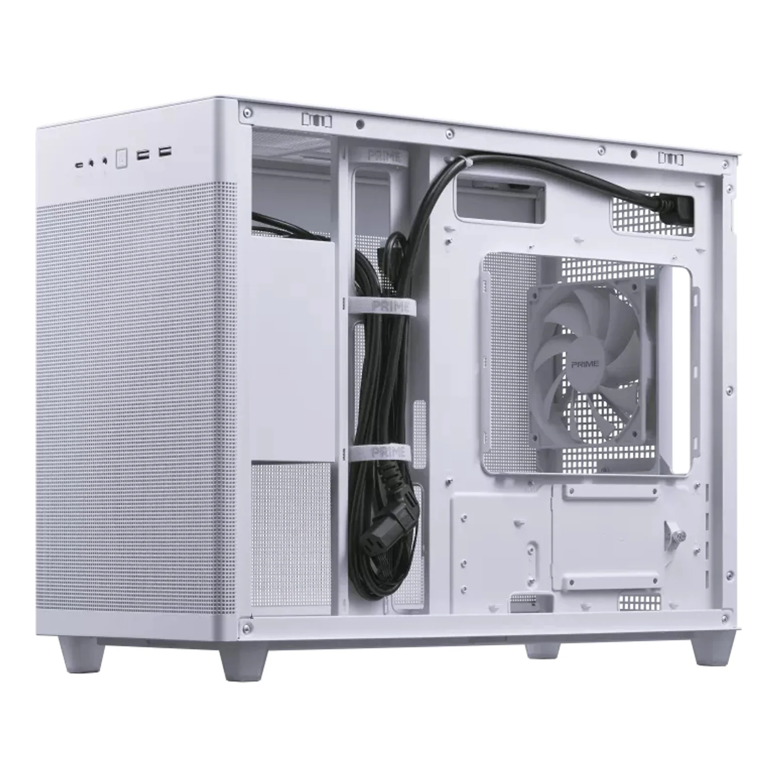 ASUS PRIME AP201 CASE TG WHITE Mini Tower Blanc