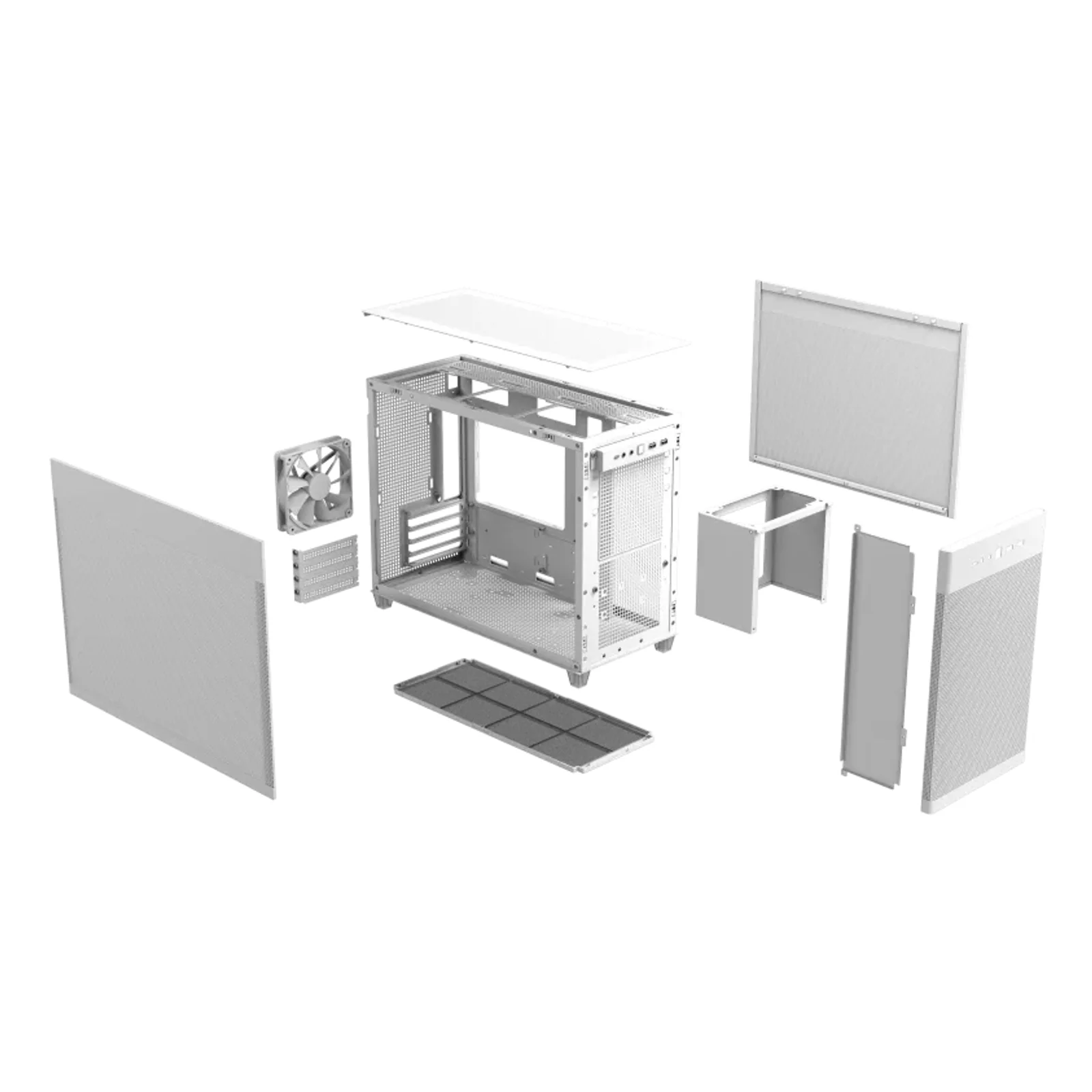 ASUS PRIME AP201 CASE TG WHITE Mini Tower Blanc