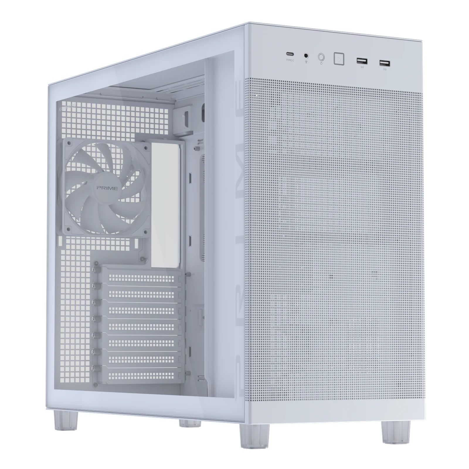 PRIME AP303 TG White Midi Tower Blanc