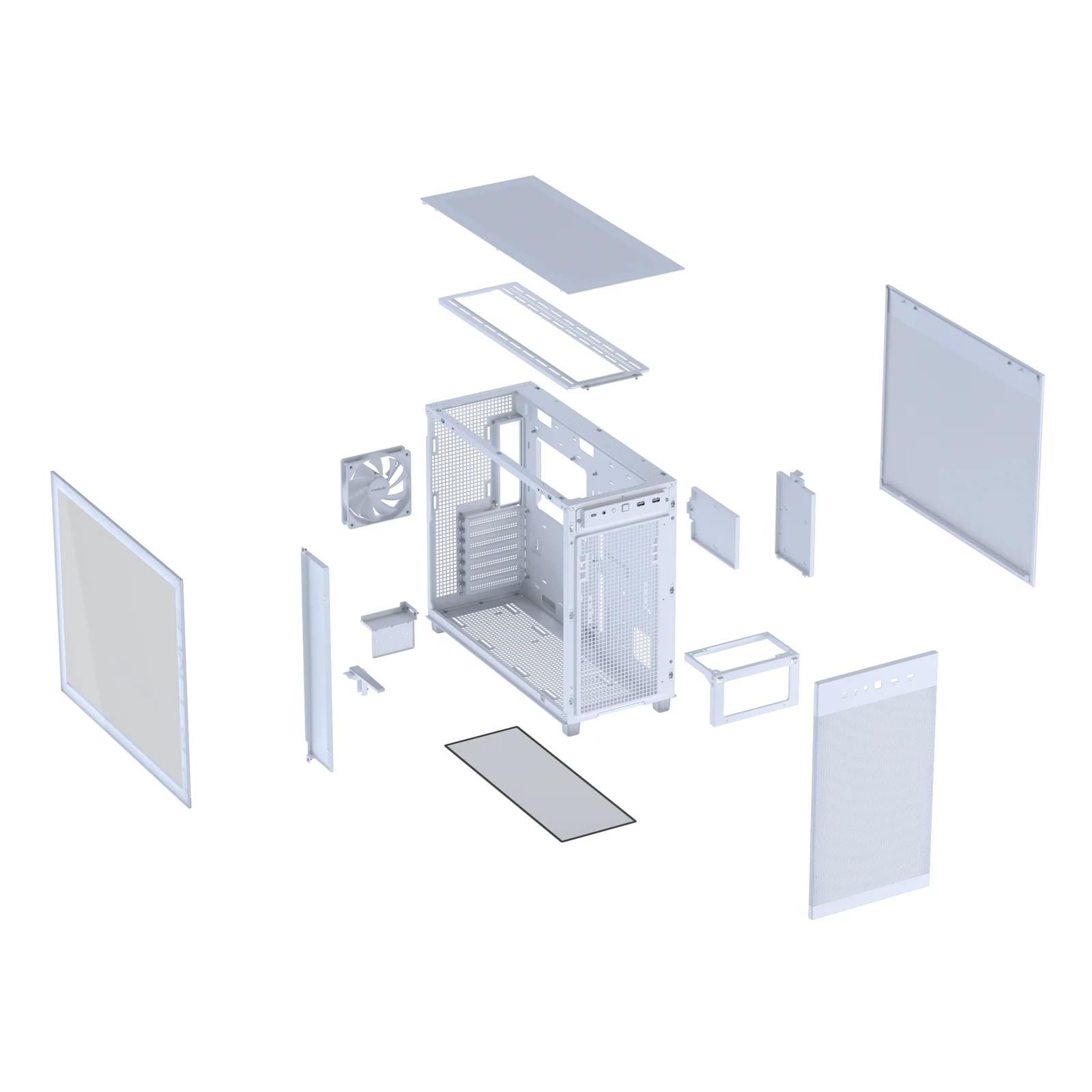 ASUS PRIME AP303 TG White Midi Tower Blanc
