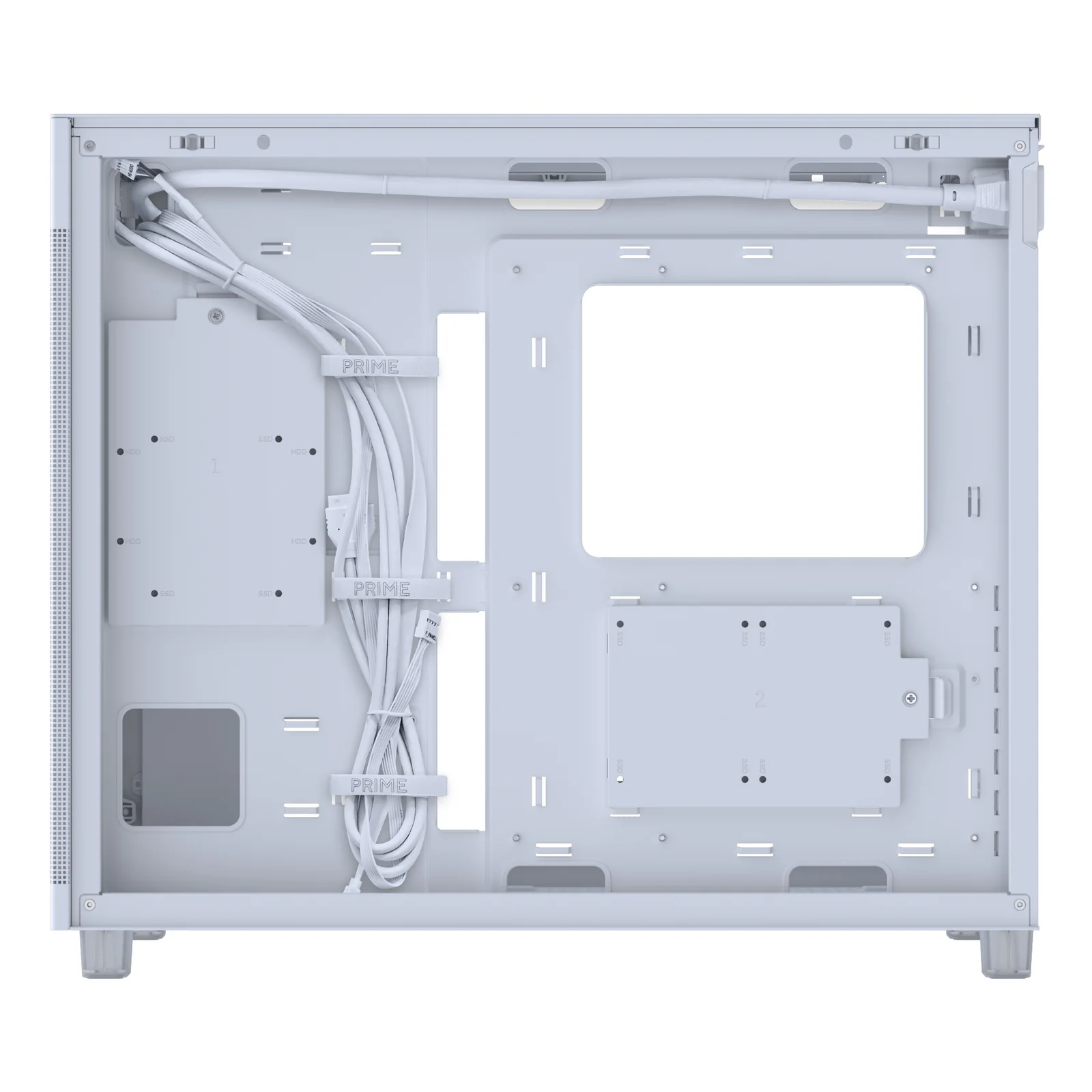 ASUS PRIME AP303 TG White Midi Tower Blanc