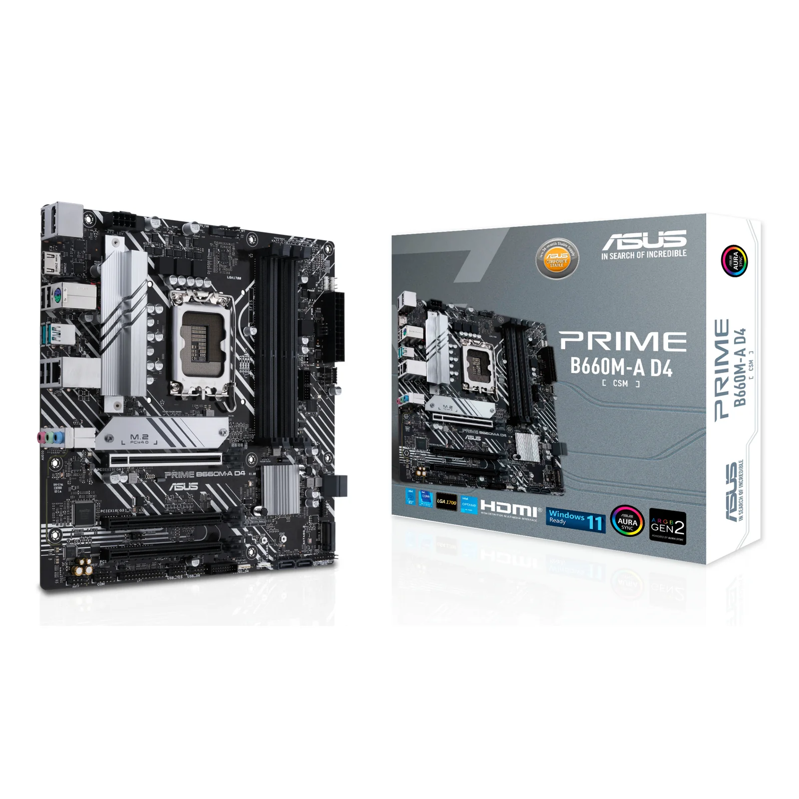 PRIME B660M-A D4-CSM Intel B660 LGA 1700 micro ATX