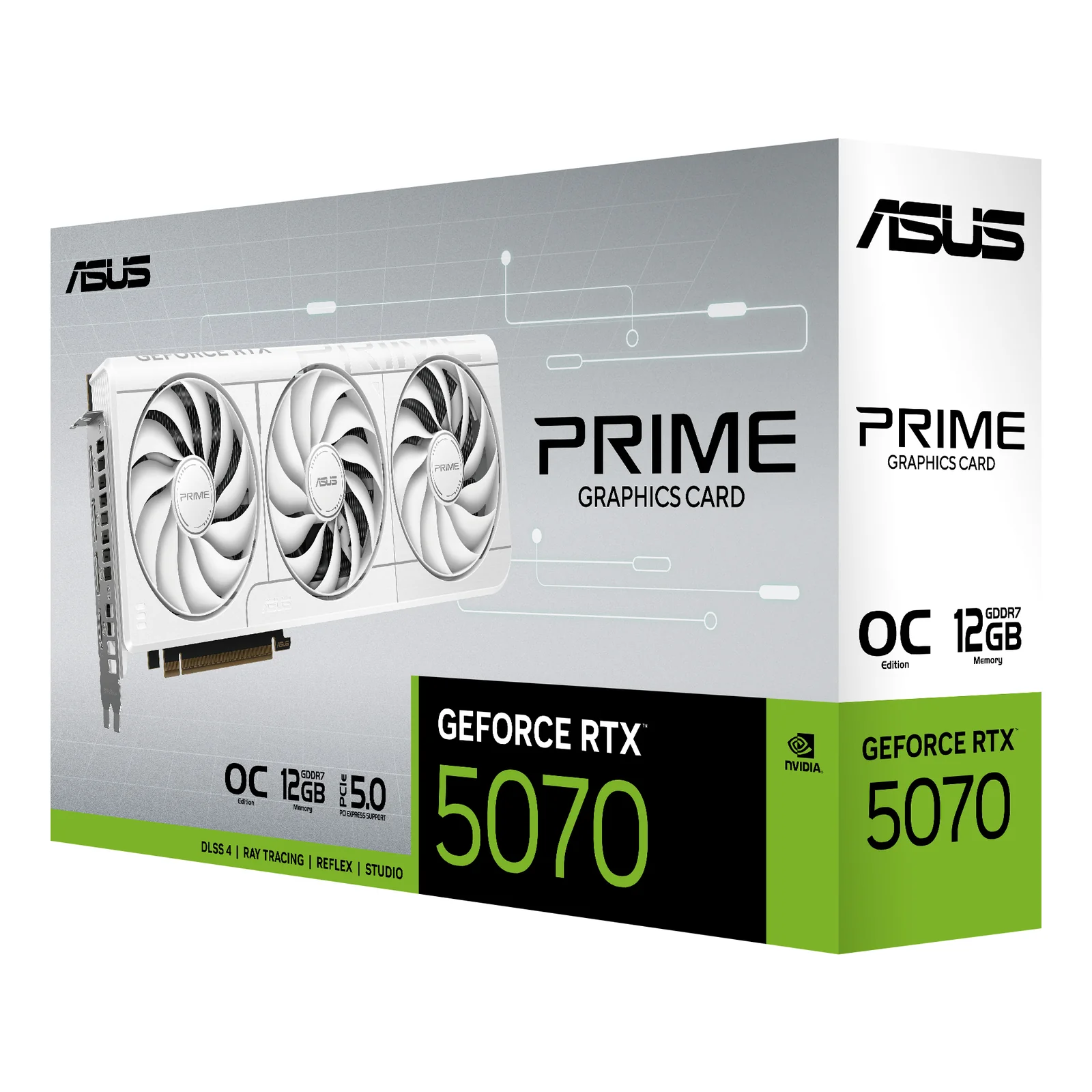 ASUS Prime -RTX5070-O12G-WHITE NVIDIA GeForce RTX 5070 12 Go GDDR7