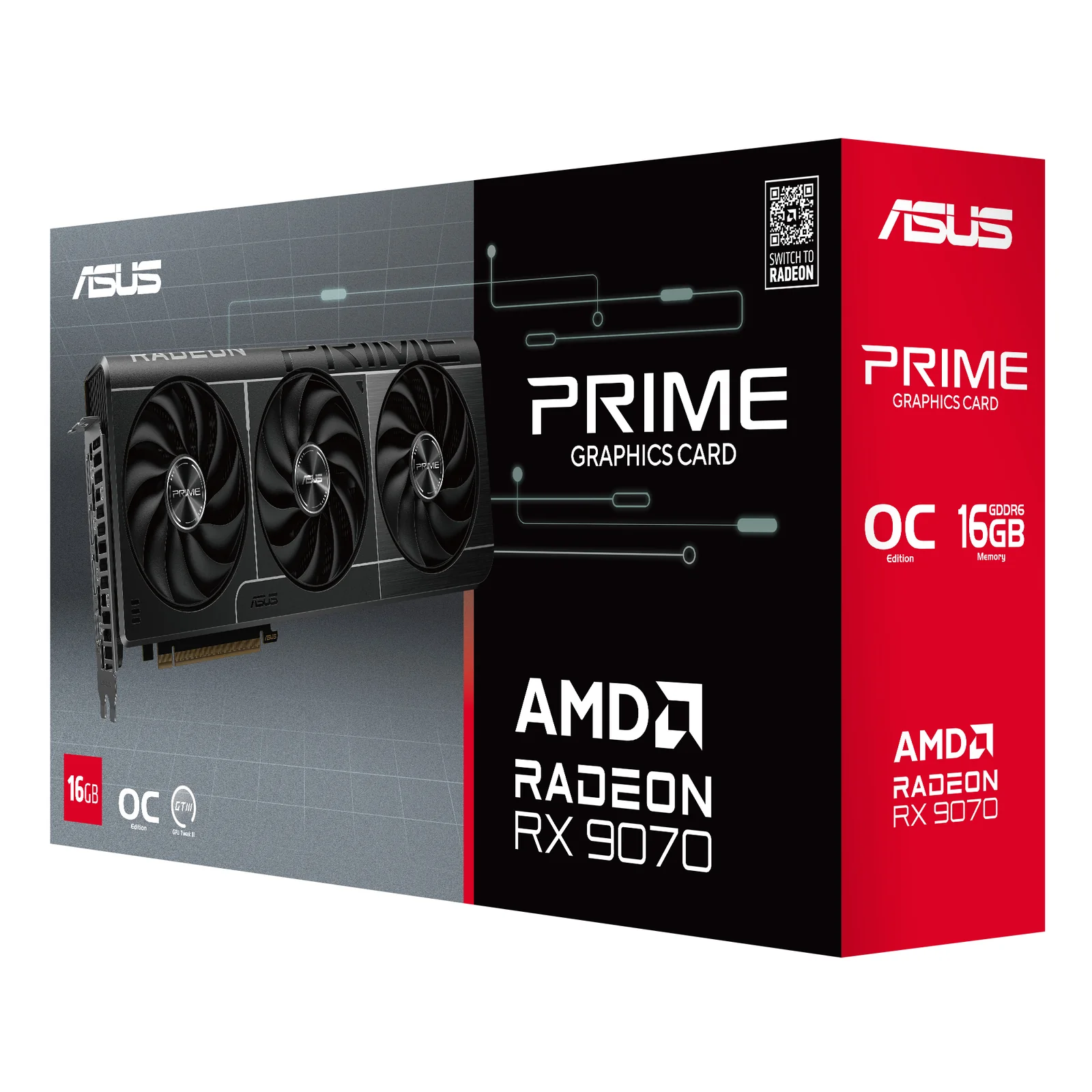 ASUS Prime -RX9070-O16G AMD Radeon RX 9070 16 Go GDDR6