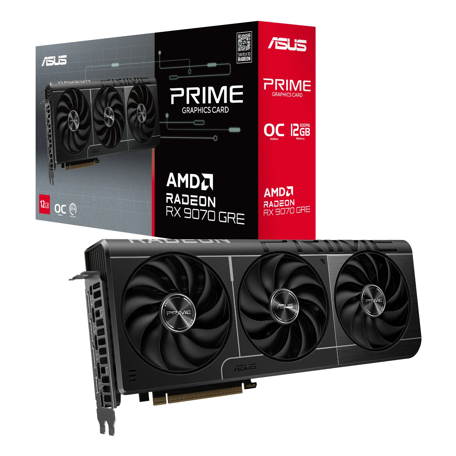 ASUS Prime -RX9070GRE-O12G AMD Radeon RX 9070 GRE 12 Go GDDR6