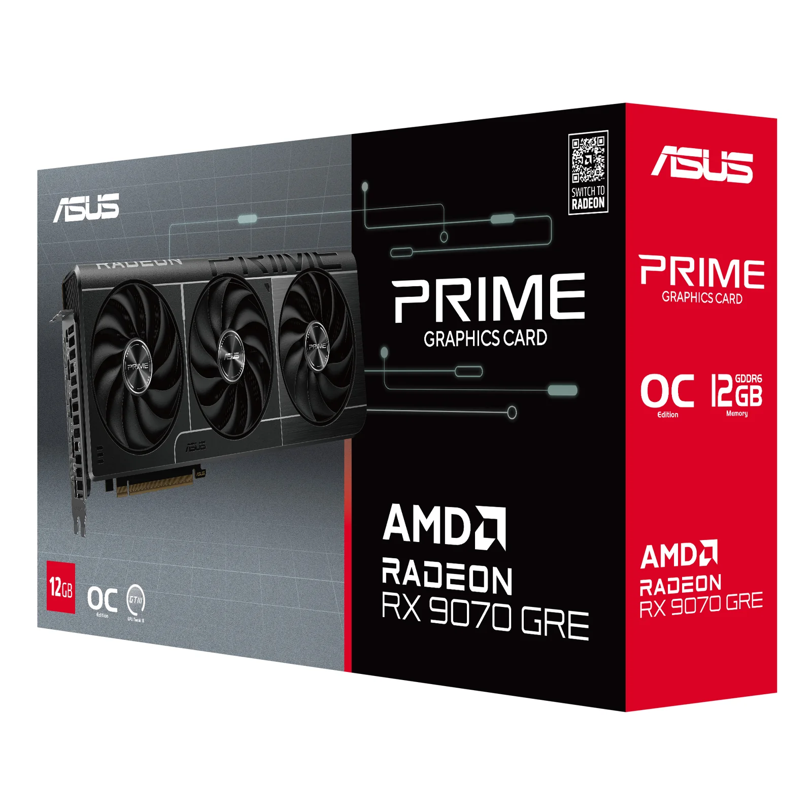 ASUS Prime -RX9070GRE-O12G AMD Radeon RX 9070 GRE 12 Go GDDR6