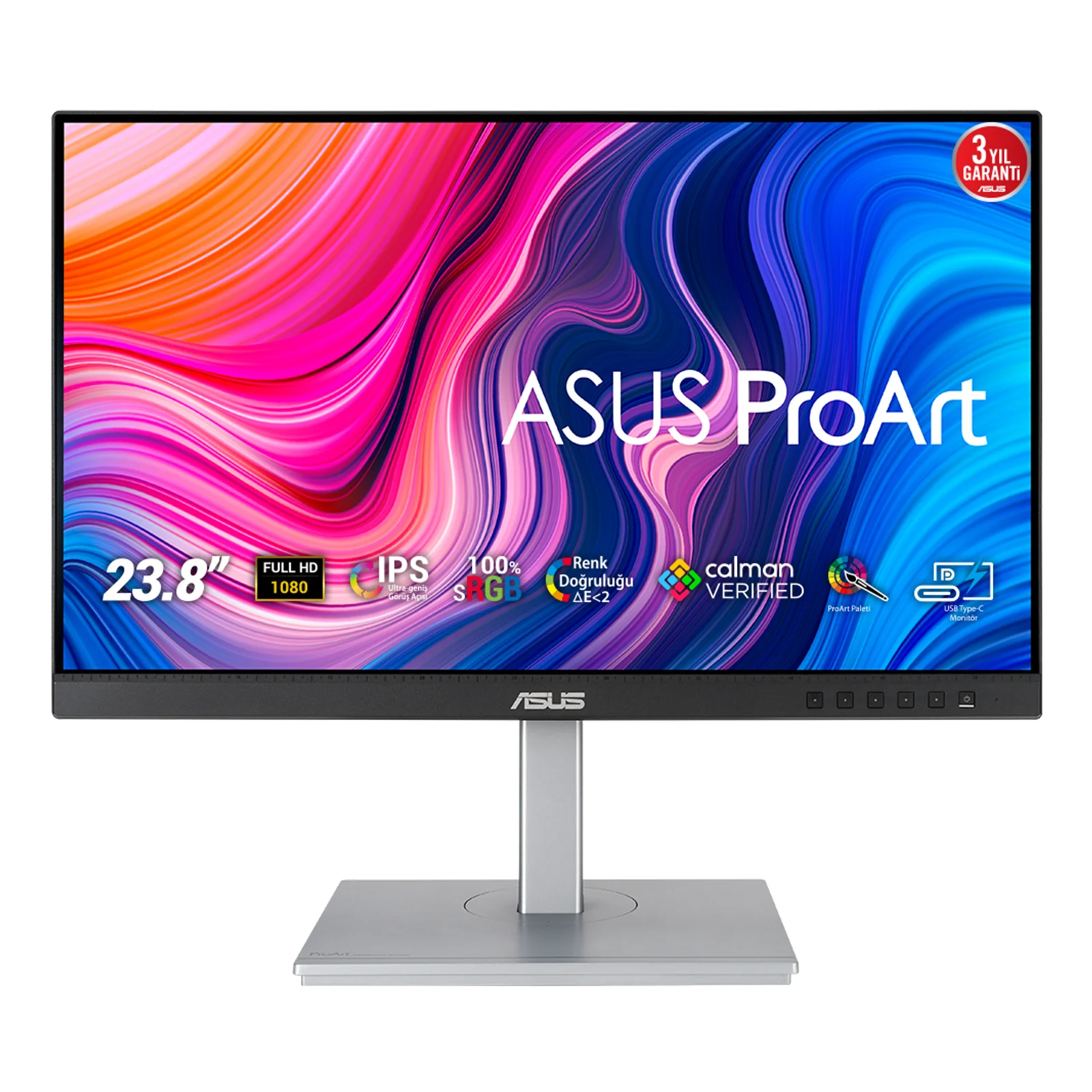 ProArt PA247CV écran plat de PC 60,5 cm (23.8") 1920 x 1080 pixels Full HD Noir, Argent