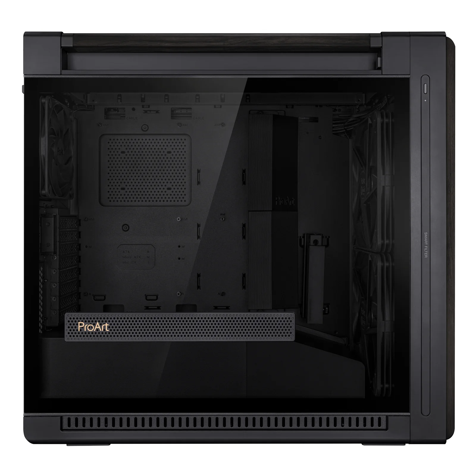 ASUS ProArt PA602 Wood Edition Midi Tower Noir