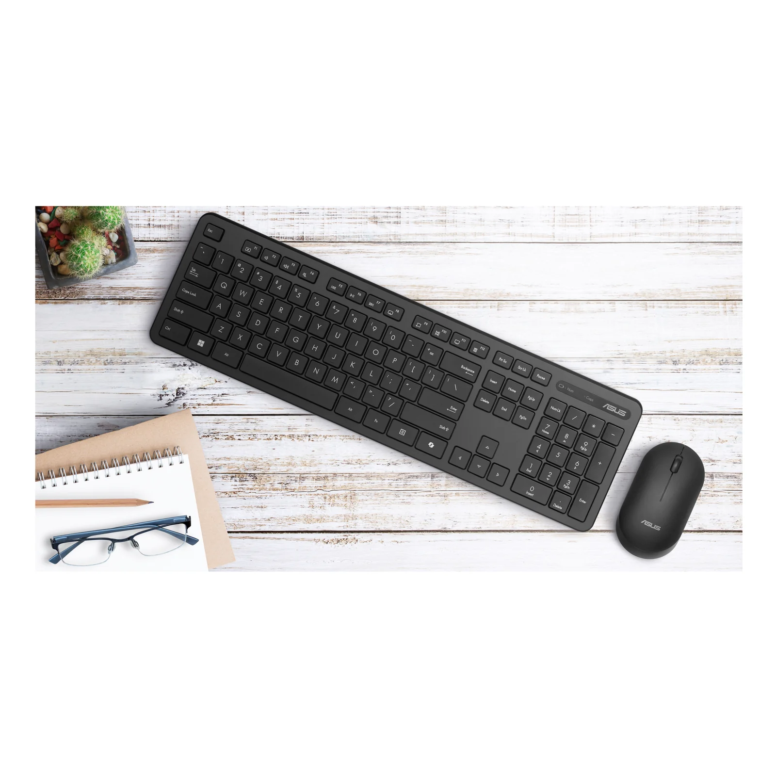 ASUS CW100 clavier Souris incluse Universel FR sans fil +USB Noir