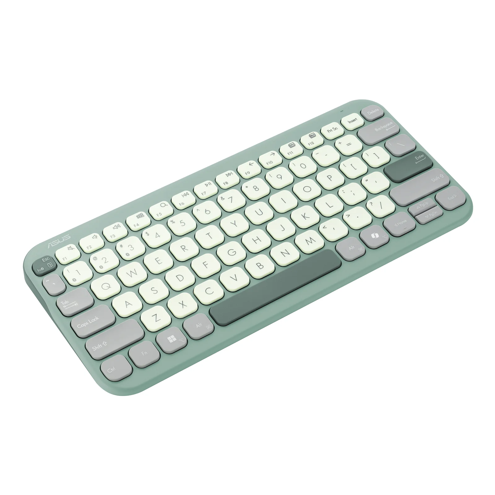 ASUS KW100 KEYBOARD/GN/GE/81 clavier Maison Bluetooth QWERTZ Allemand Vert, Vert clair