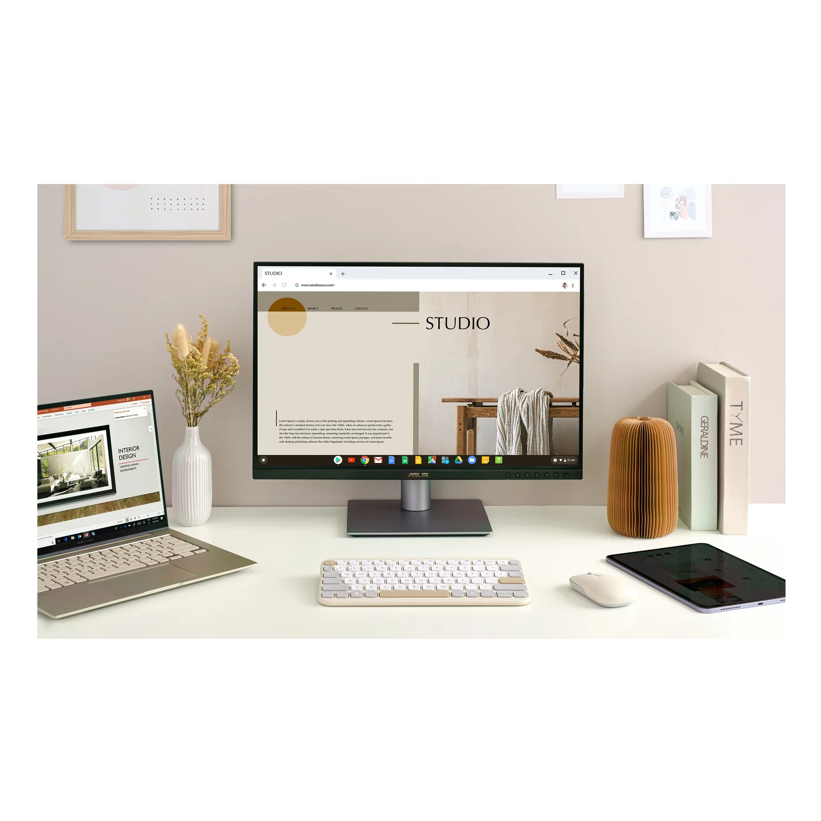 ASUS Marshmallow Keyboard KW100 clavier Maison Bluetooth QWERTZ Allemand Beige, Gris, Blanc