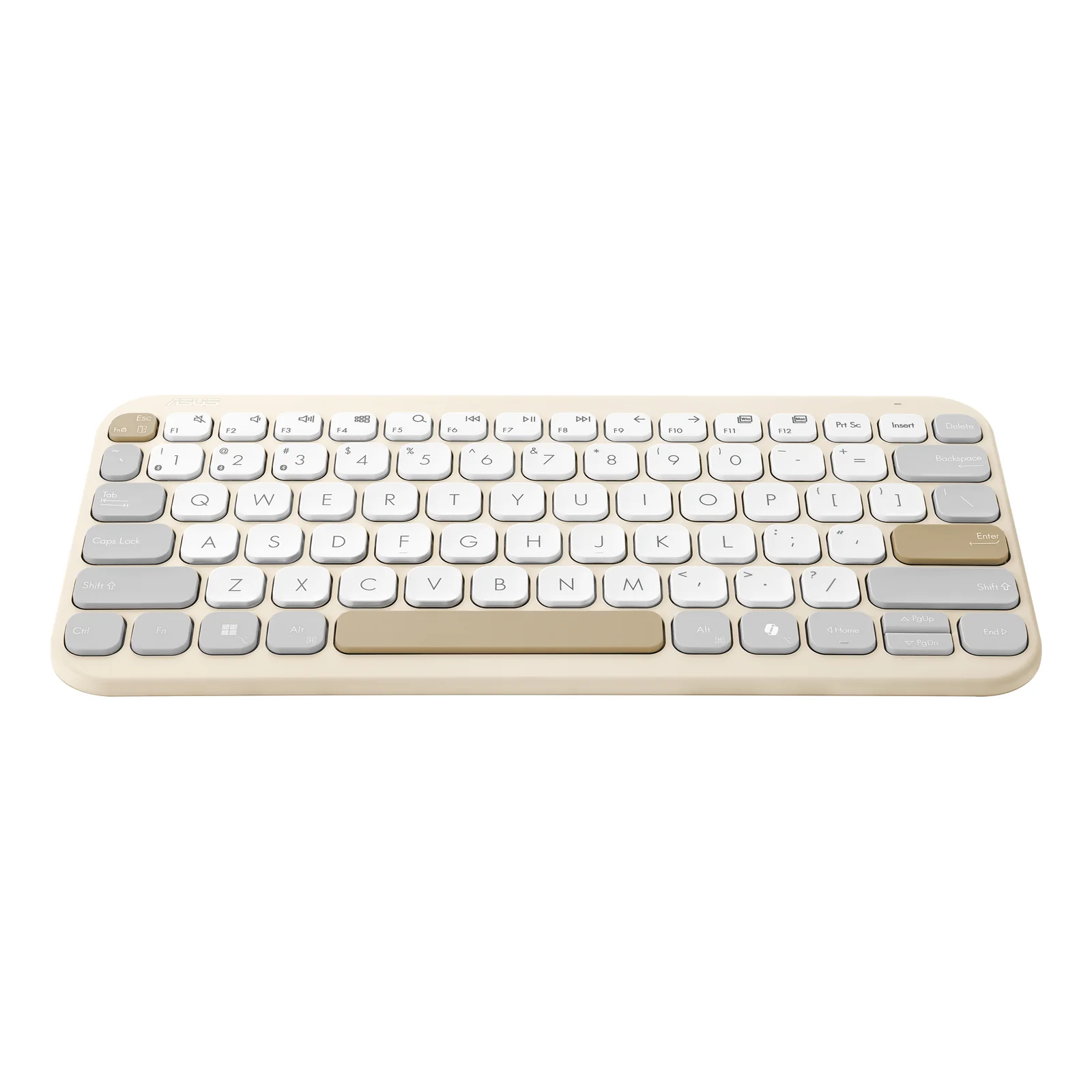 ASUS Marshmallow Keyboard KW100 clavier Maison Bluetooth QWERTZ Allemand Beige, Gris, Blanc