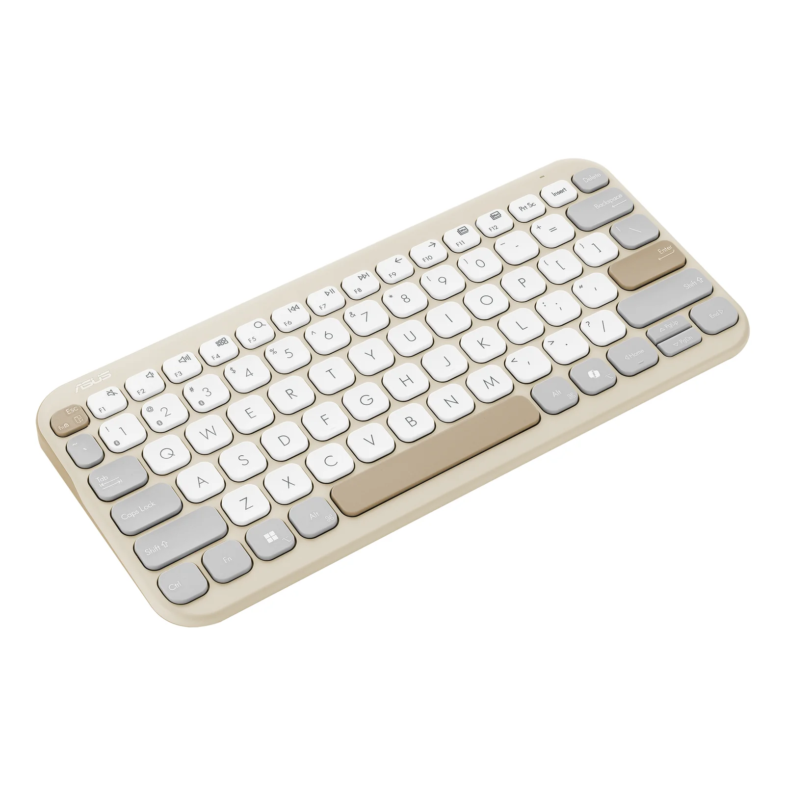 ASUS Marshmallow Keyboard KW100 clavier Maison Bluetooth QWERTZ Allemand Beige, Gris, Blanc