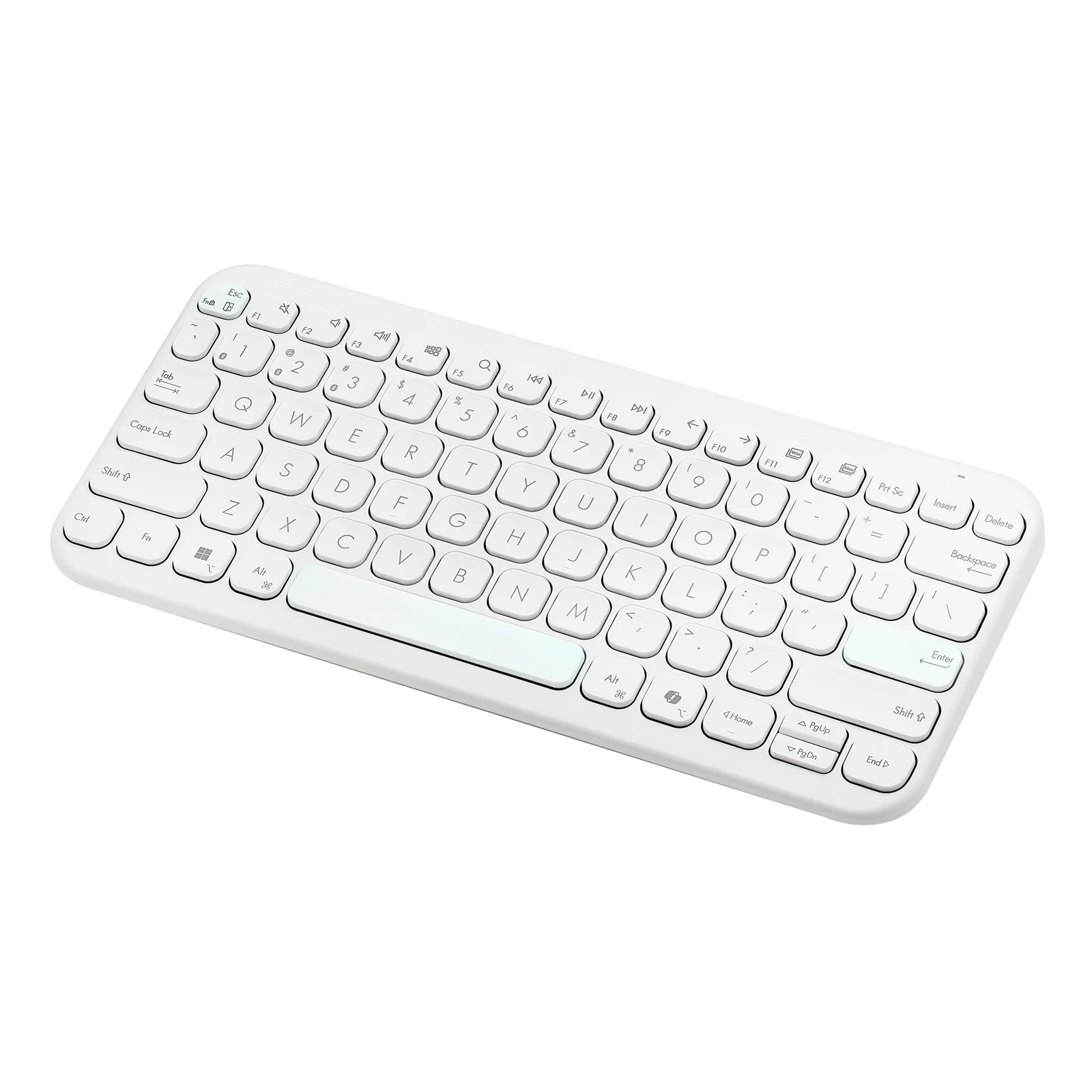 ASUS Marshmallow Keyboard KW100 clavier Maison Bluetooth QWERTZ Allemand Blanc