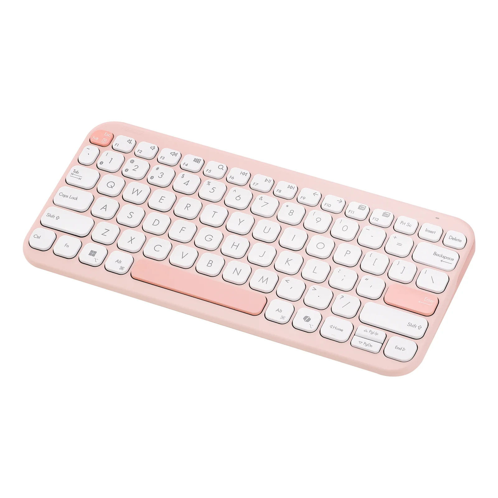 ASUS Marshmallow Keyboard KW100 clavier Maison Bluetooth QWERTZ Allemand Rose