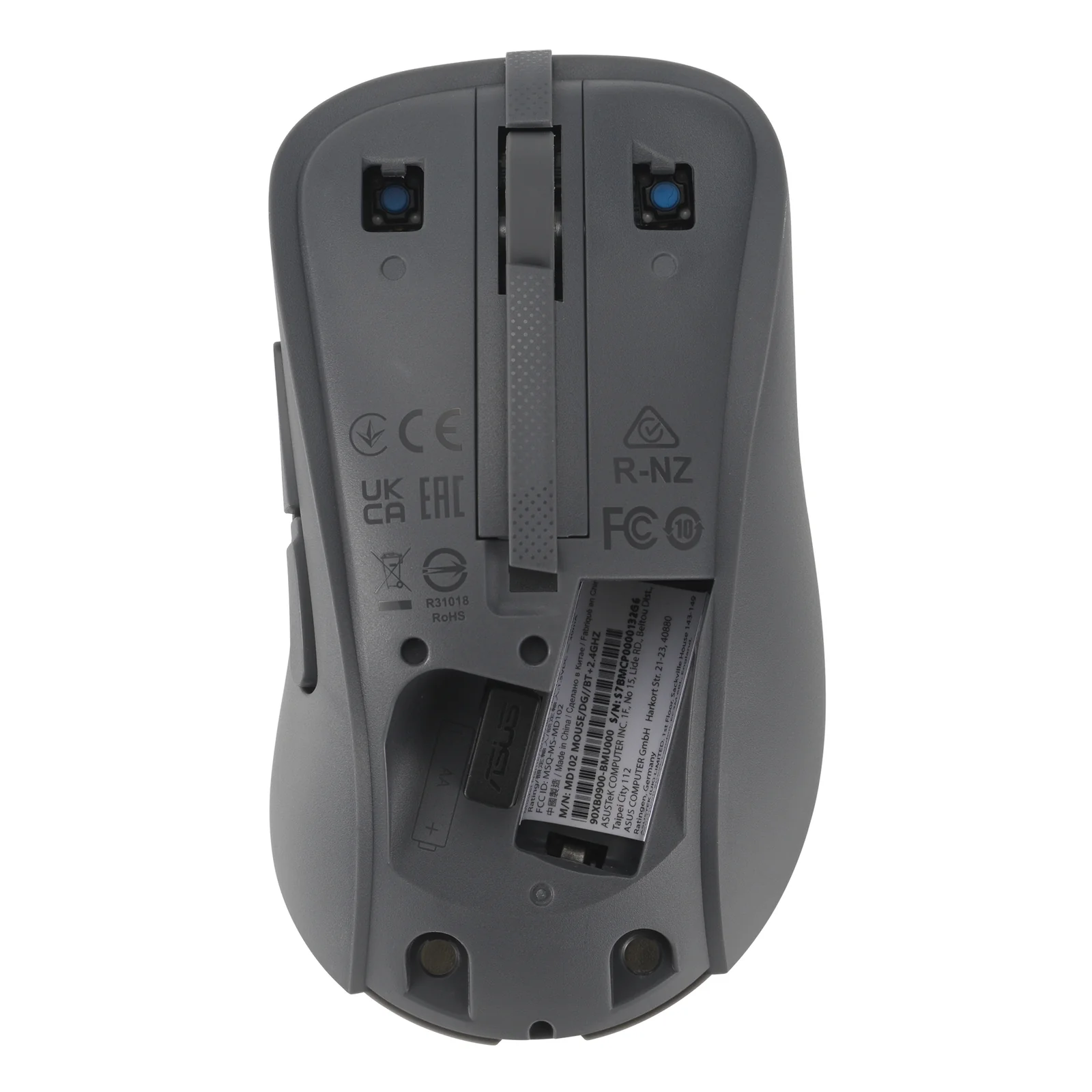 ASUS Wireless Mouse MD102 souris Universel Droitier RF sans fil + Bluetooth Optique 1600 DPI
