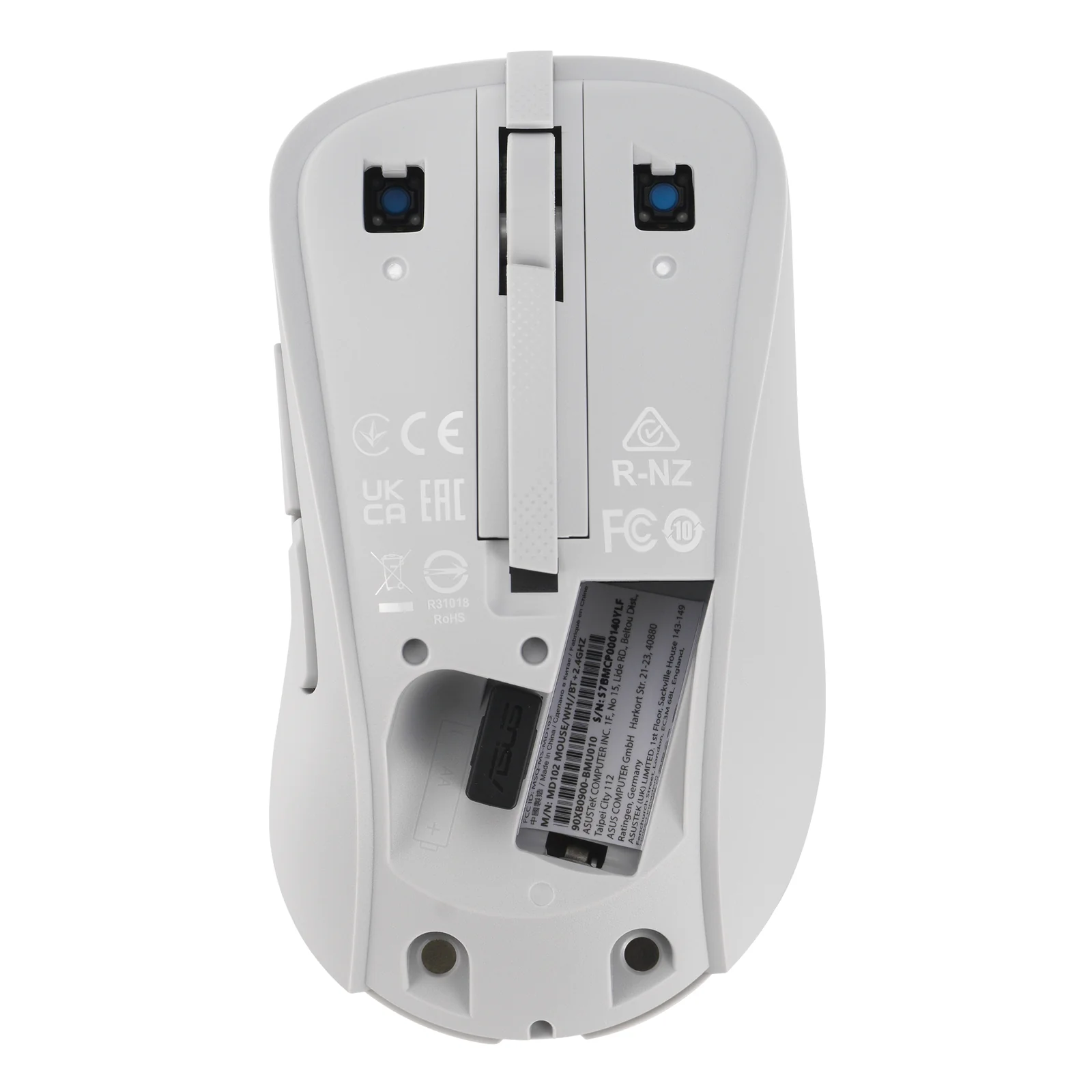 ASUS Wireless Mouse MD102 souris Universel Droitier RF sans fil + Bluetooth Optique 1600 DPI