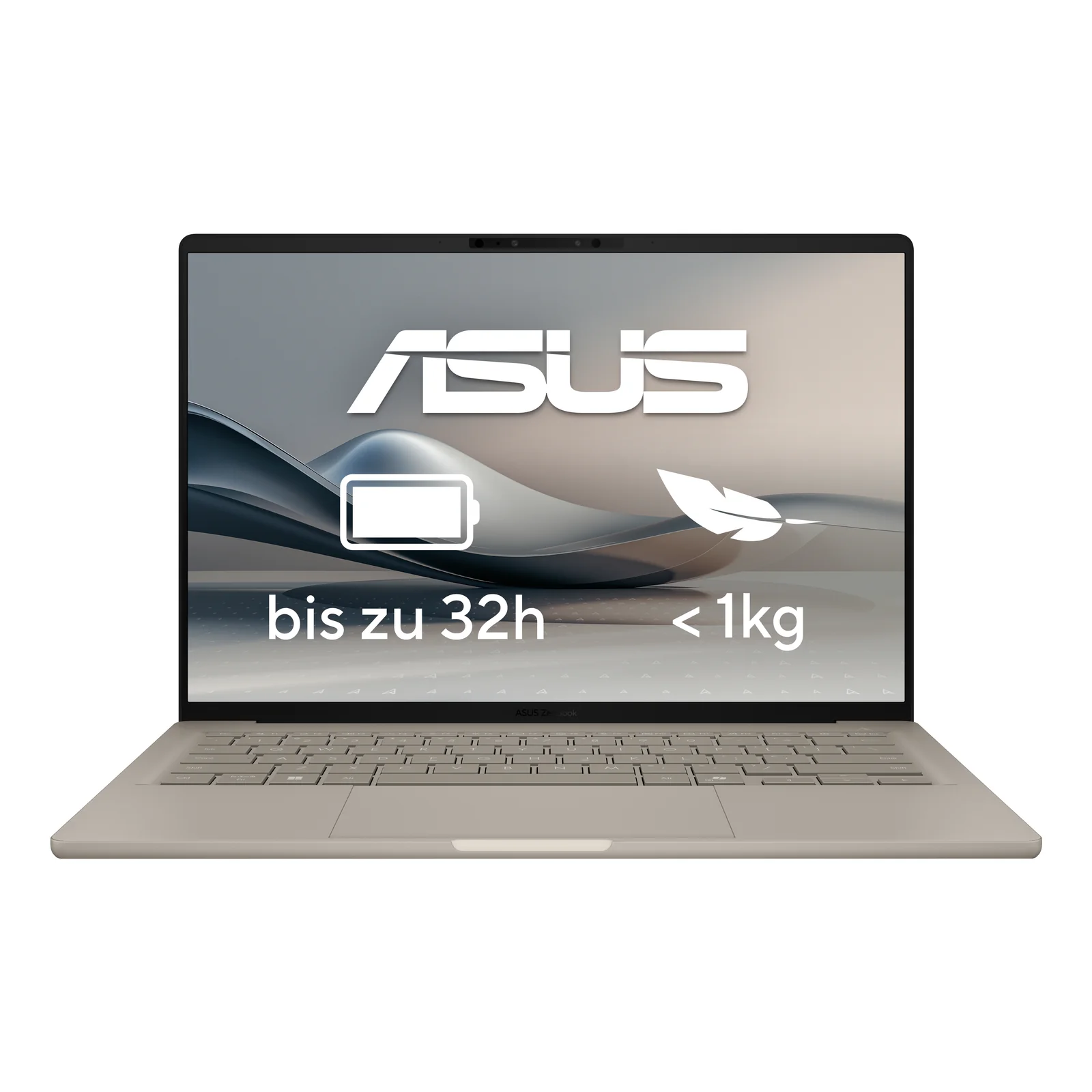 ASUS Zenbook A14 UX3407QA-QD305W Copilot+ PC Snapdragon X1-26-100 Ordinateur portable 35,6 cm (14") WUXGA 32 Go LPDDR5x-SDRAM 1 To SSD Wi-Fi 6E (802.11ax) Windows 11 Home Allemand Beige