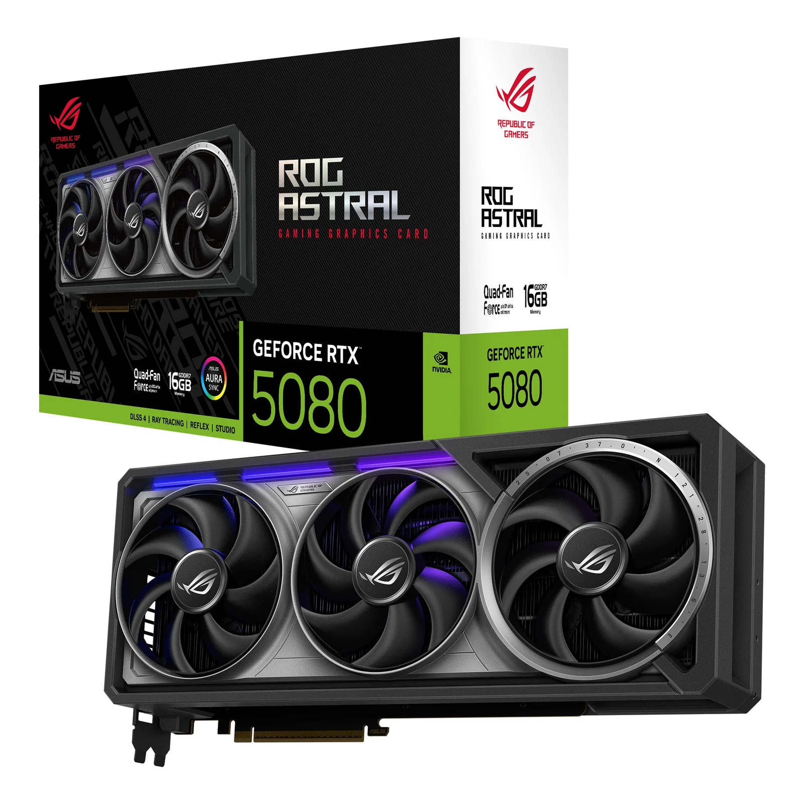 ASUS ROG Astral - -RTX5080-16G-GAMING NVIDIA GeForce RTX 5080 16 Go GDDR7