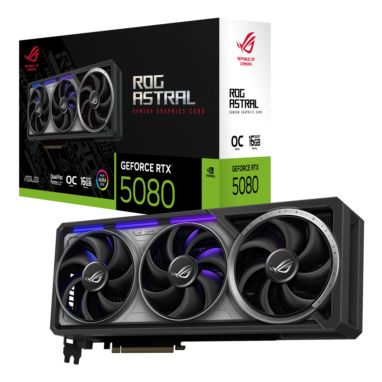 ASUS ROG Astral - -RTX5080-O16G-GAMING NVIDIA GeForce RTX 5080 16 Go GDDR7