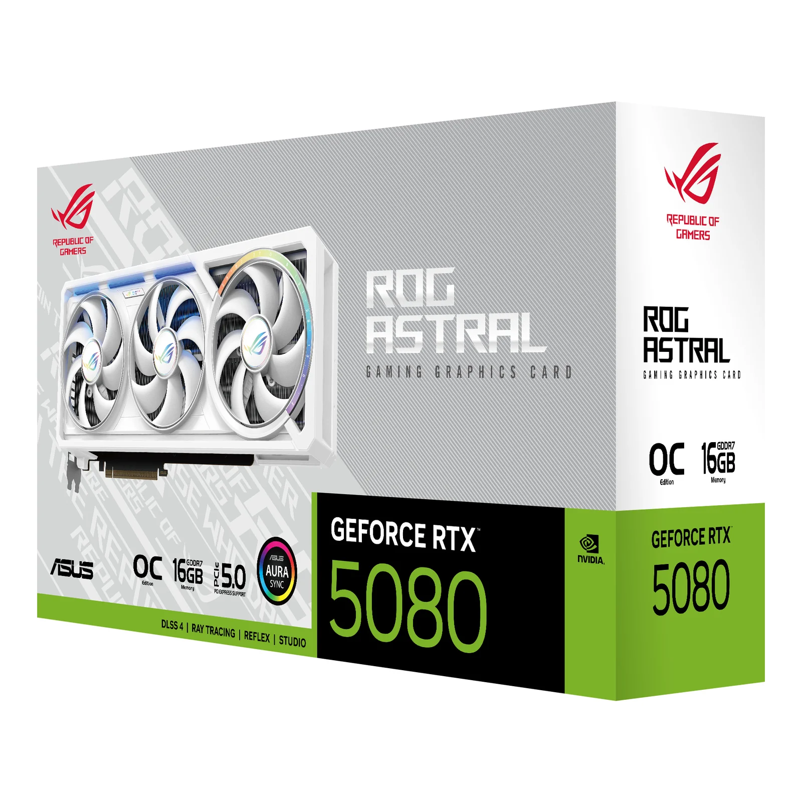 ASUS ROG Astral - -RTX5080-O16G-WHITE NVIDIA GeForce RTX 5080 16 Go GDDR7
